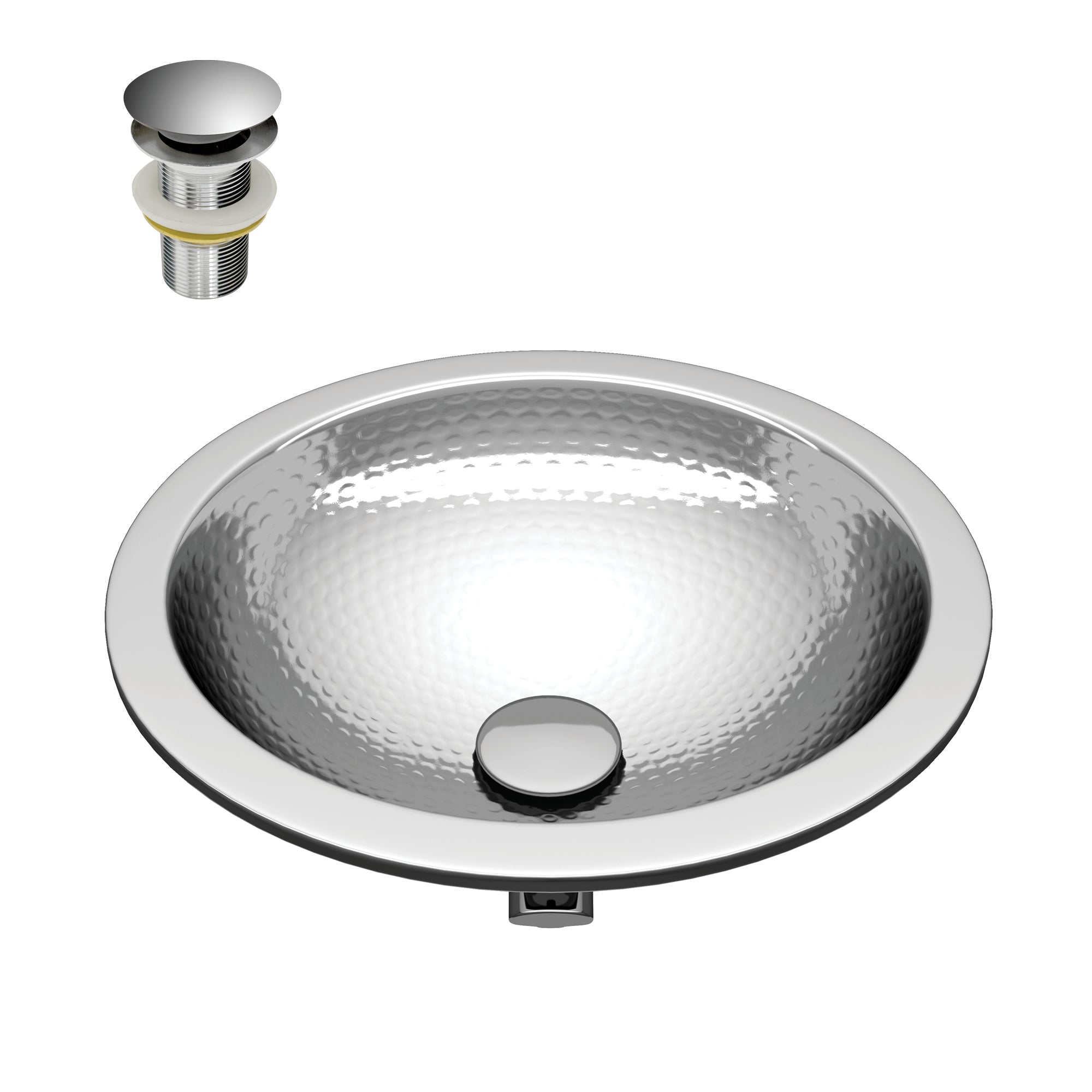 ANZZI  Julian 14 in. Handmade Drop-in Bathroom Sink with Overflow ANZZI