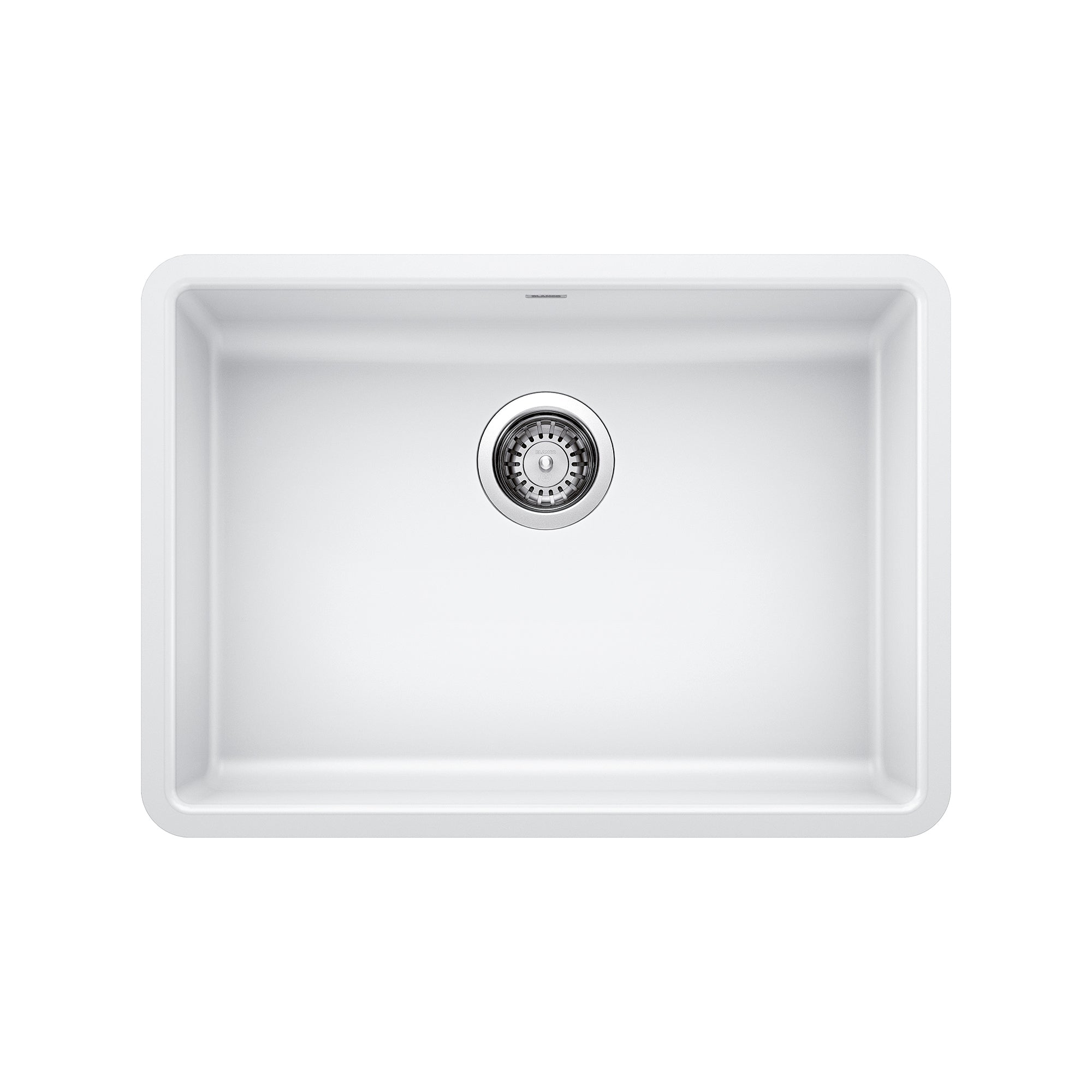 Blanco Precis SILGRANIT 25" ADA Single Bowl Undermount Kitchen Sink Blanco