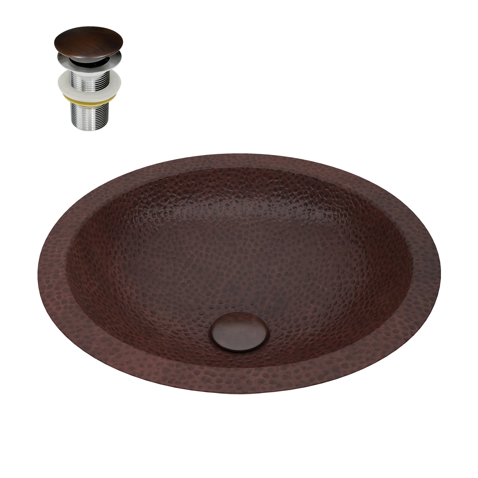 ANZZI Antakya 16 in. Drop-in Round Bathroom Sink ANZZI
