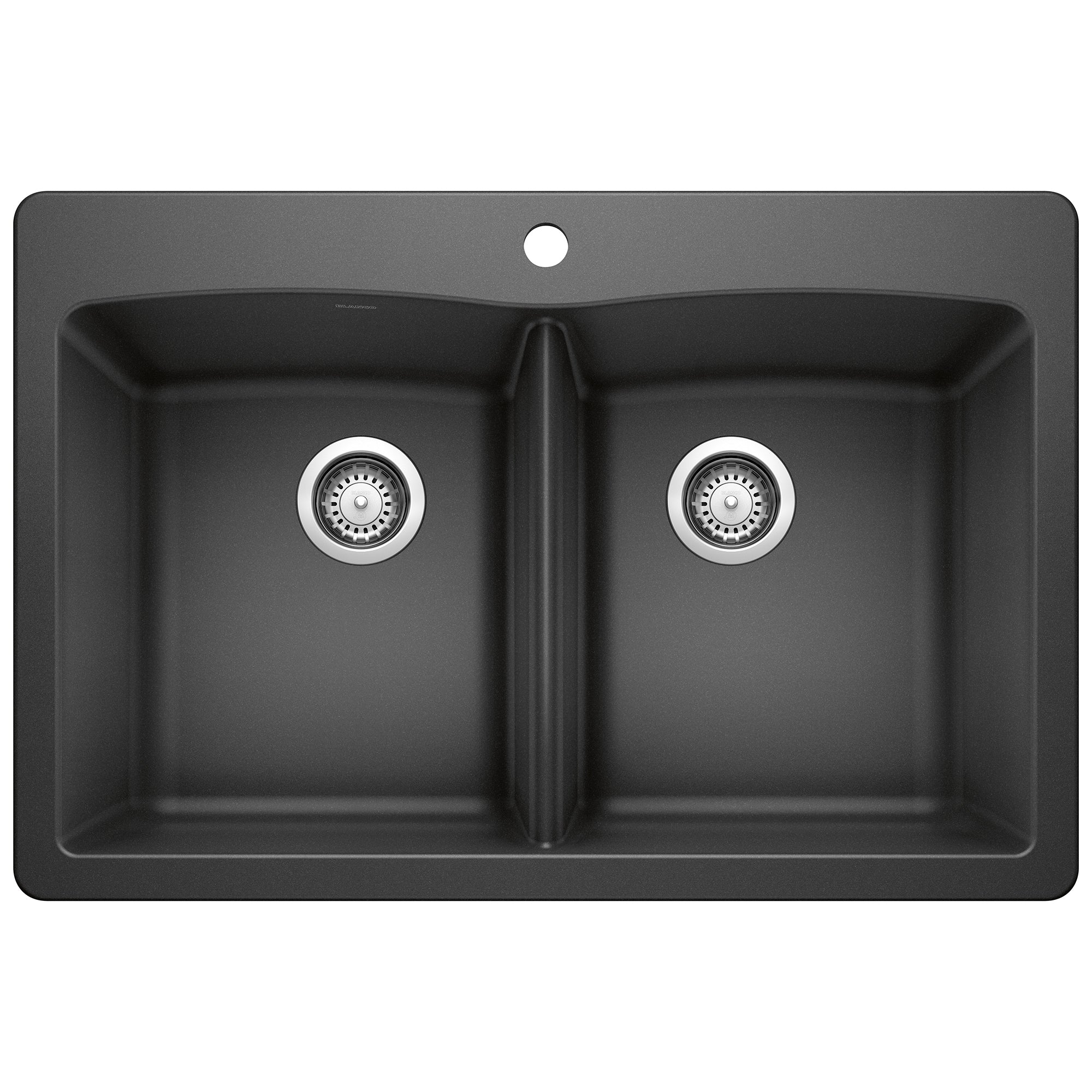Blanco Diamond SILGRANIT 33" 50/50 Double Bowl Dual Mount Kitchen Sink Blanco