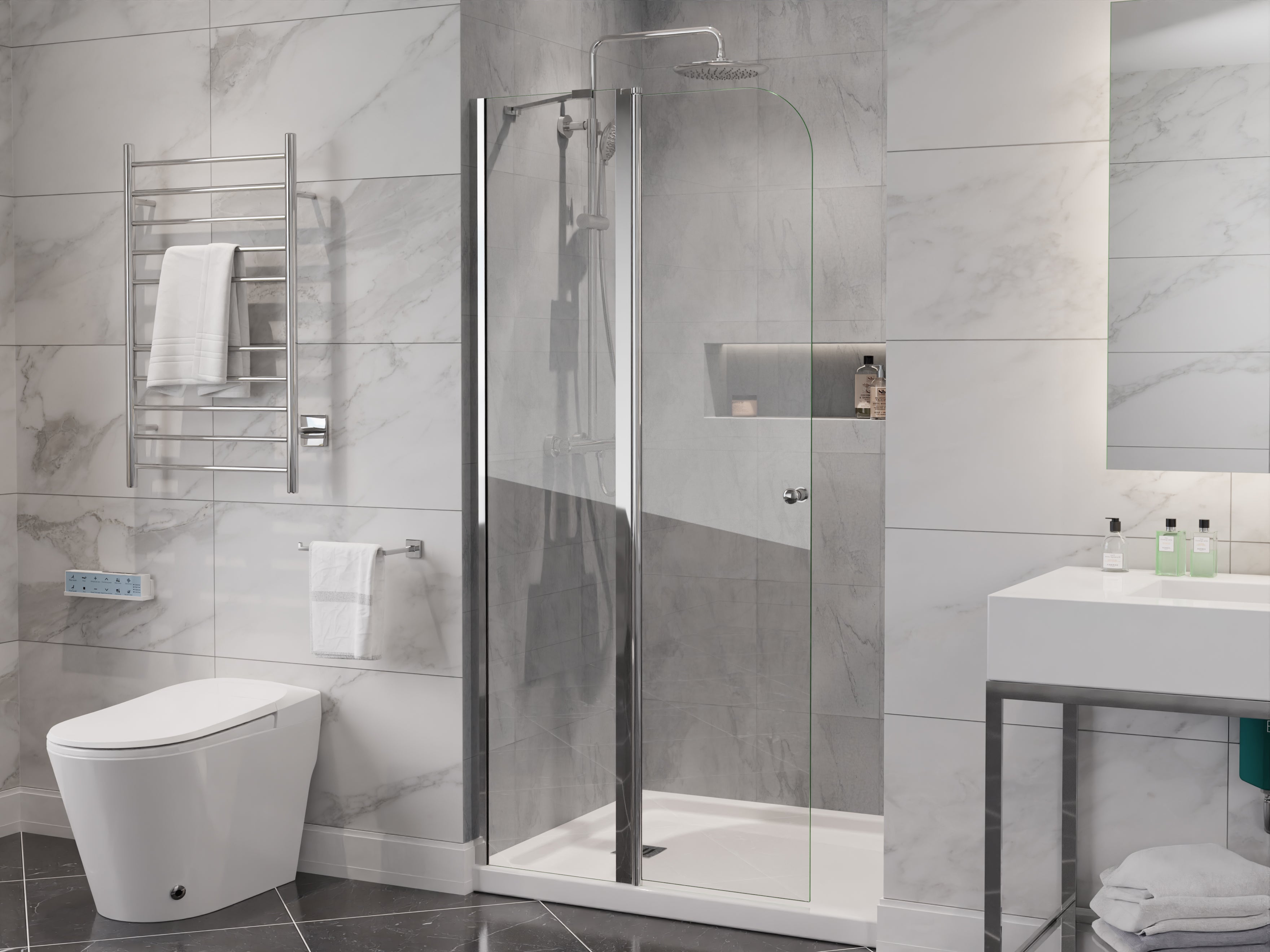 ANZZI Romance 72-in. x 33.5-in. Frameless Swinging Shower Door ANZZI