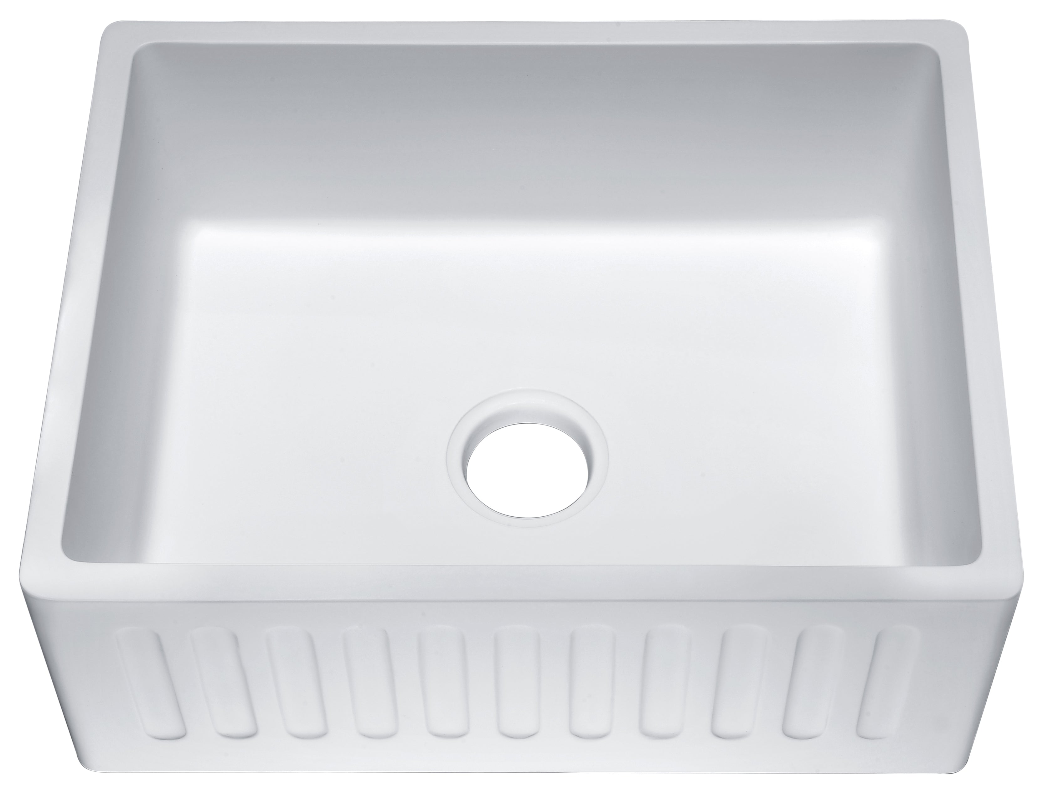 ANZZI  Roine Farmhouse Reversible Apron Front Solid Surface 24 in. Single Basin Kitchen Sink ANZZI