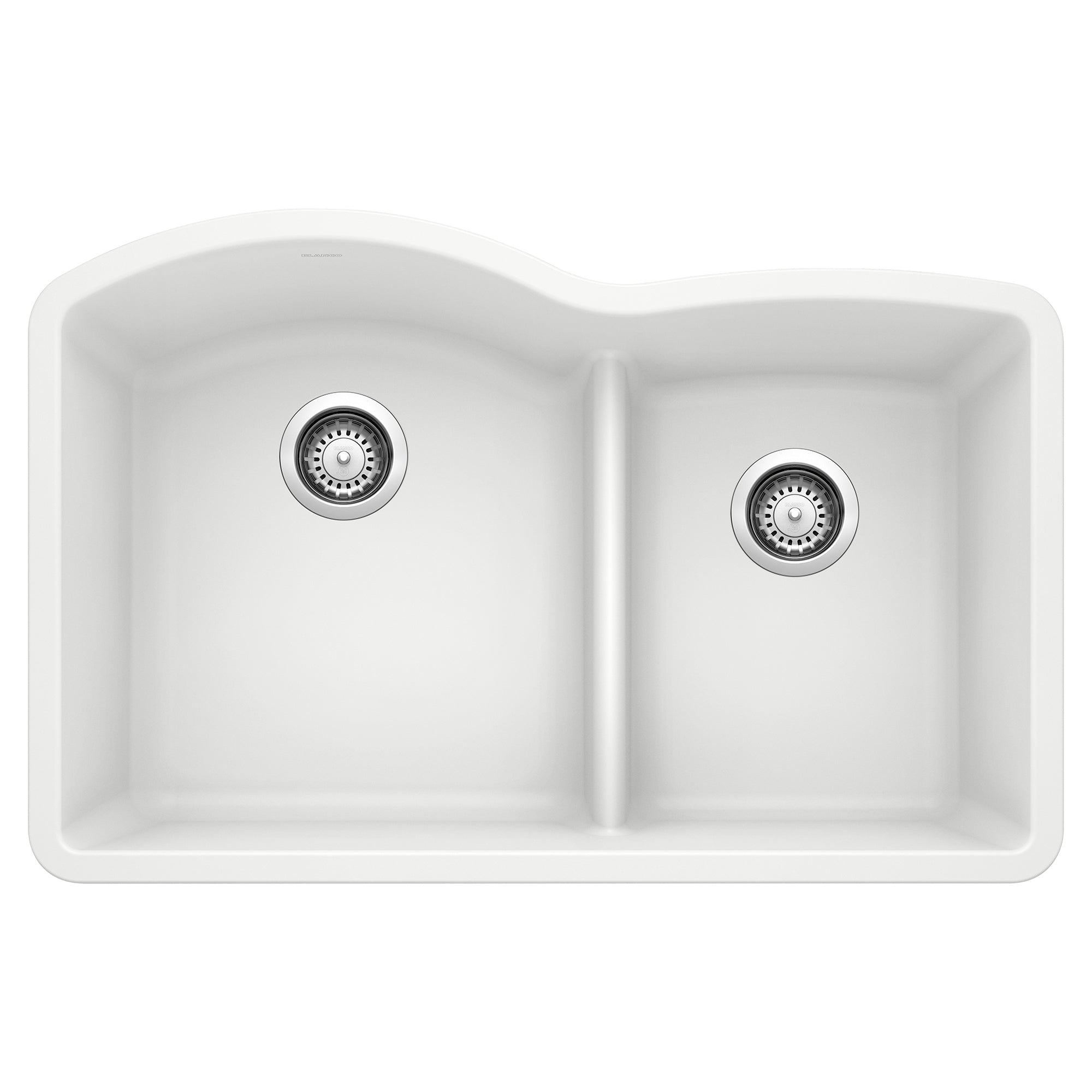 Blanco Diamond SILGRANIT 32" 60/40 Double Bowl Undermount Kitchen Sink with Low Divide BLANCO