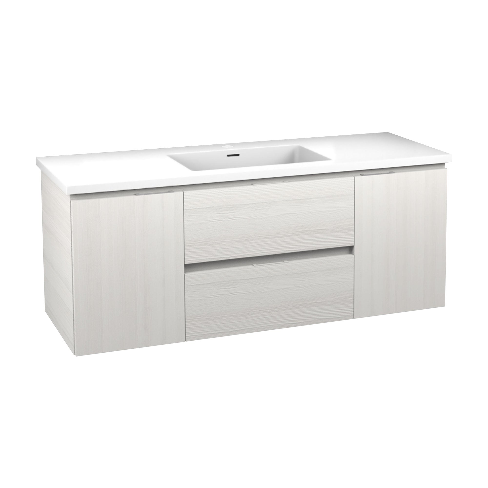 ANZZI  Conques 48 in W x 20 in H x 18 in D Bath Vanity with Cultured Marble Vanity Top with White Basin ANZZI