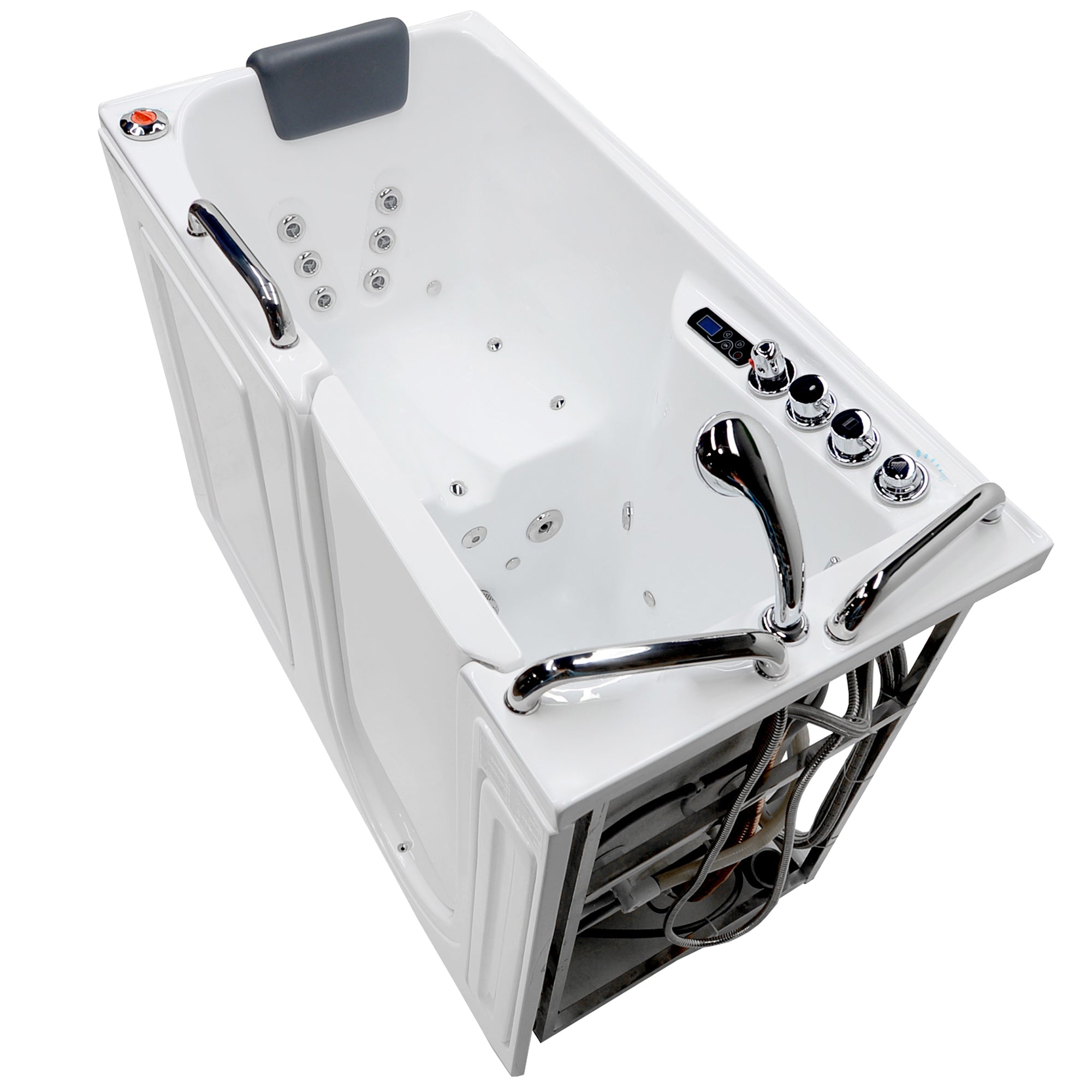 ANZZI 56.5 in. x 60 in. Left Drain Walk-In Whirlpool and Air Tub with Total Spa Suite ANZZI
