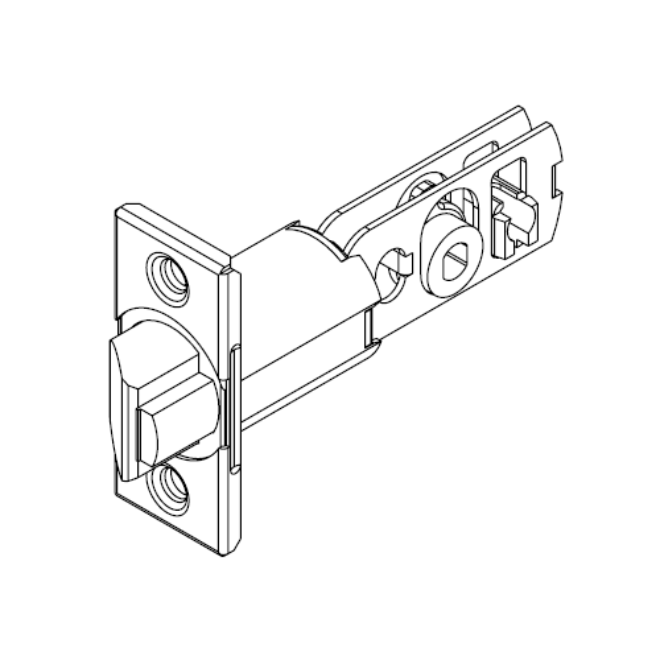 Kwikset 2-3/8" Backset Gate Latch with Square Face Kwikset