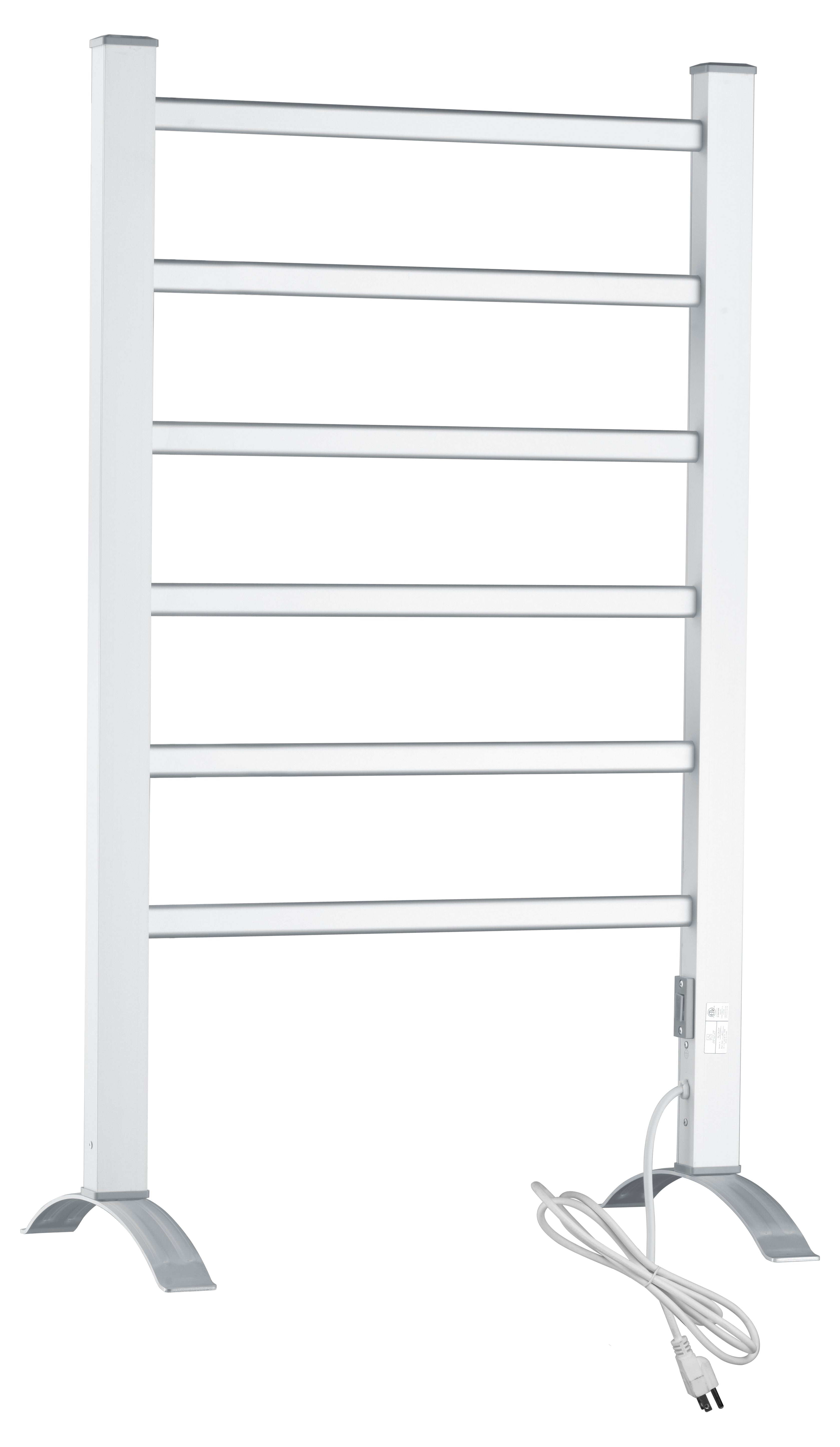 ANZZI Naples 6-Bar Aluminum Wall Mounted/Free Standing Electric Towel Warmer Rack ANZZI