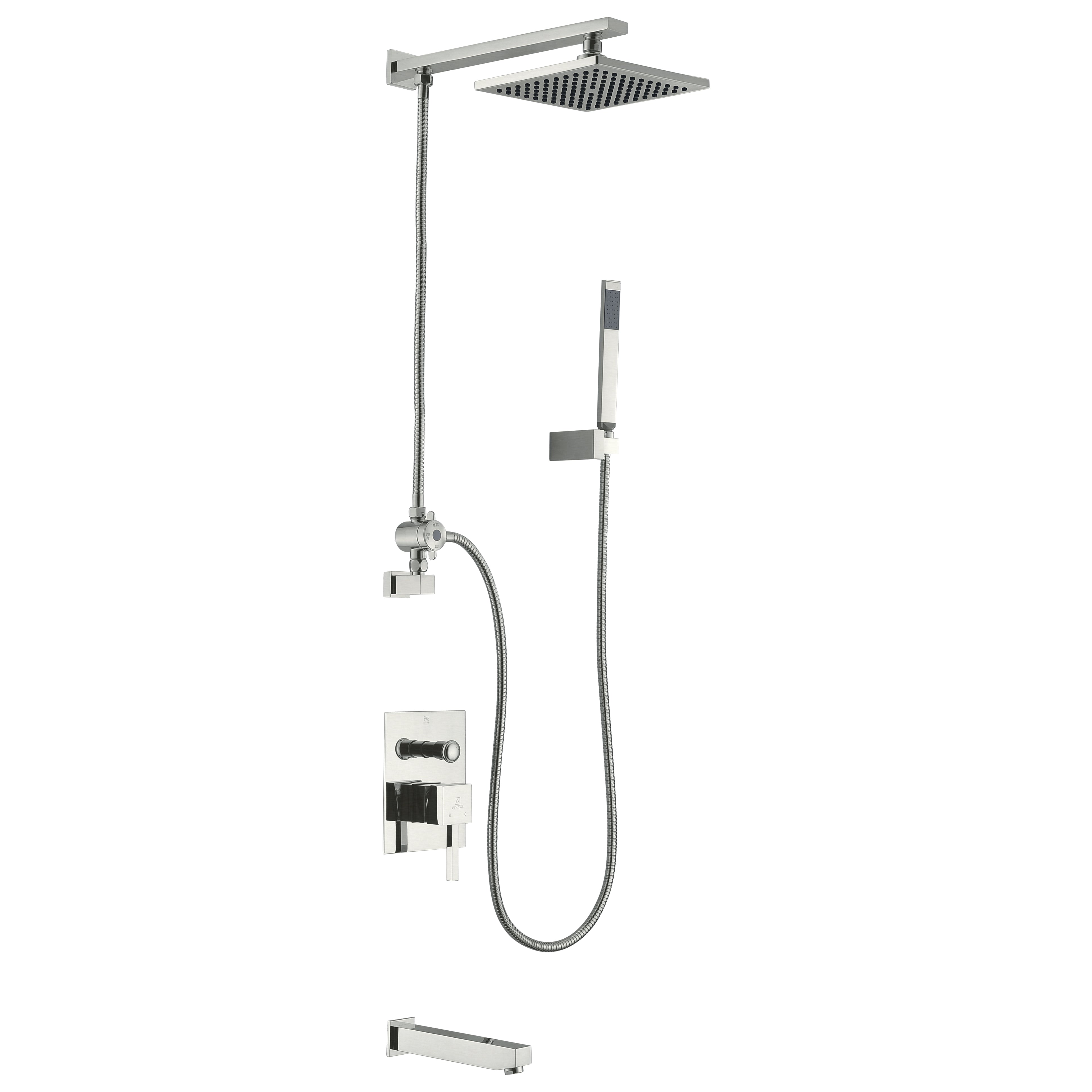 ANZZI  Byne 1-Handle 1-Spray Tub and Shower Faucet with Sprayer Wand ANZZI