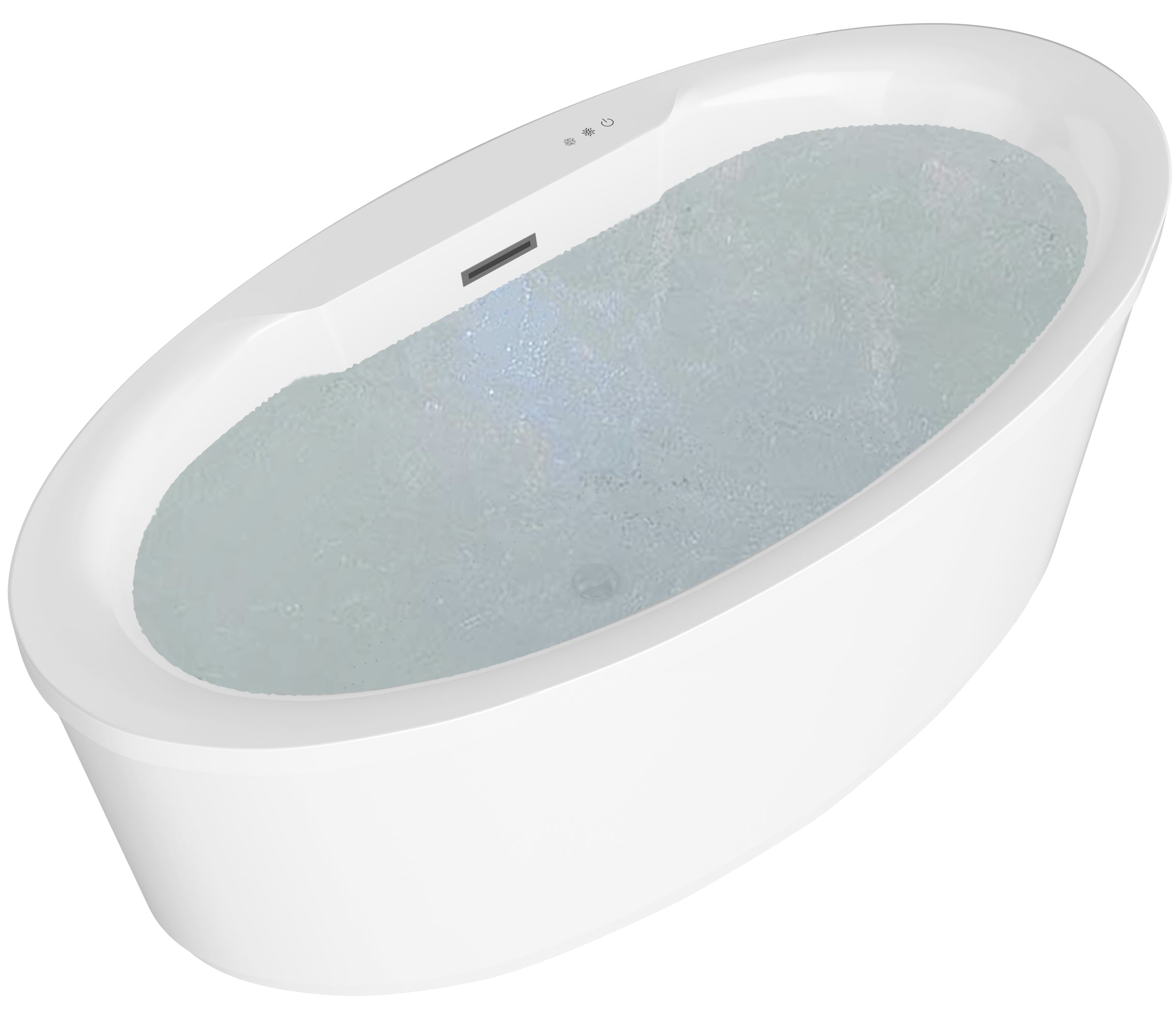 ANZZI  Jarvis Series 67" Air Jetted Freestanding Acrylic Bathtub ANZZI