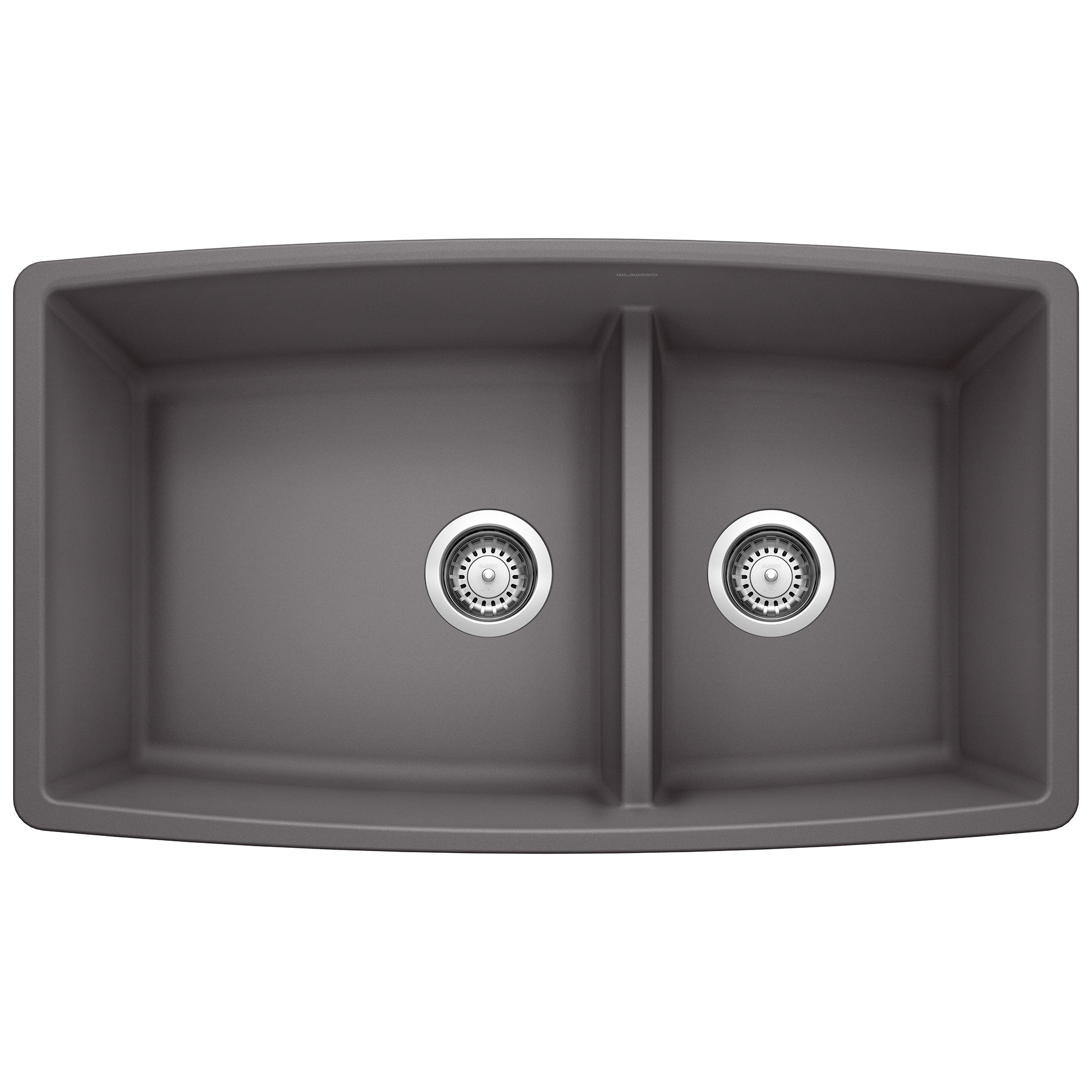 Blanco Performa SILGRANIT 33" 60/40 Double Bowl Undermount Kitchen Sink with Low Divide BLANCO
