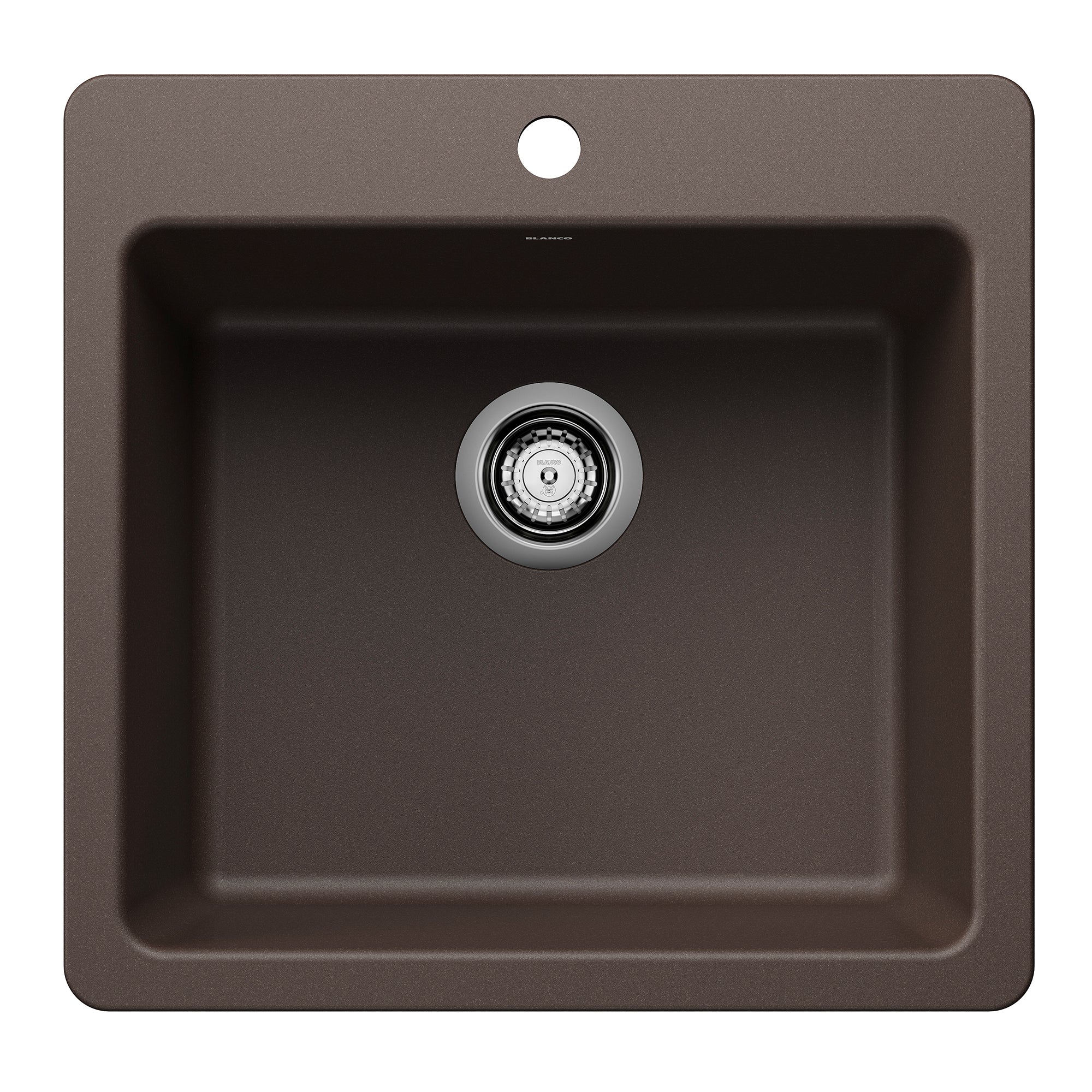 Blanco Liven SILGRANIT 21" Single Bowl Dual Mount Kitchen Sink Blanco