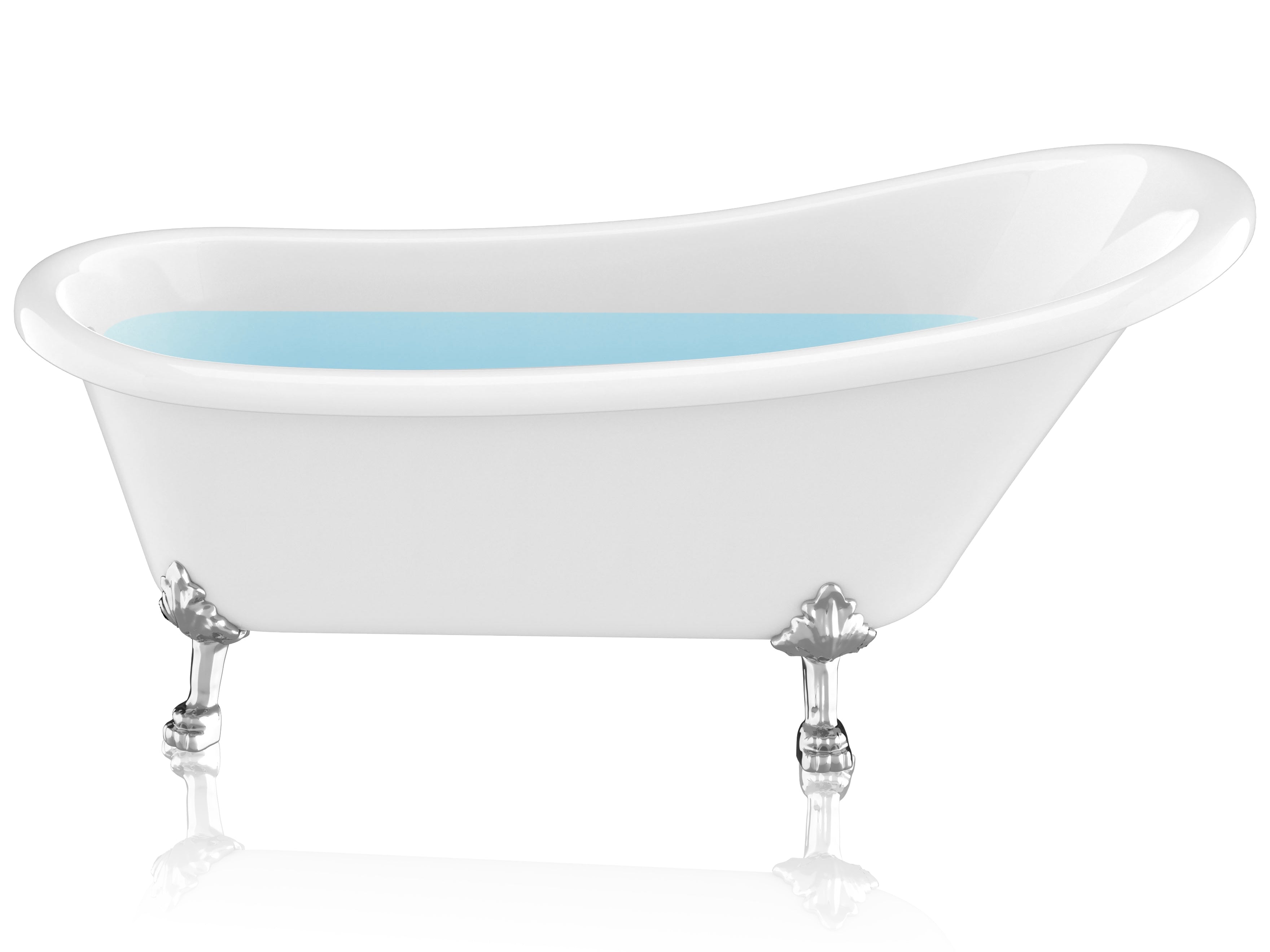 ANZZI 67.32ÃƒÂ¢Ã¢â€šÂ¬Ã‚Â Diamante Slipper-Style Acrylic Claw Foot Tub ANZZI