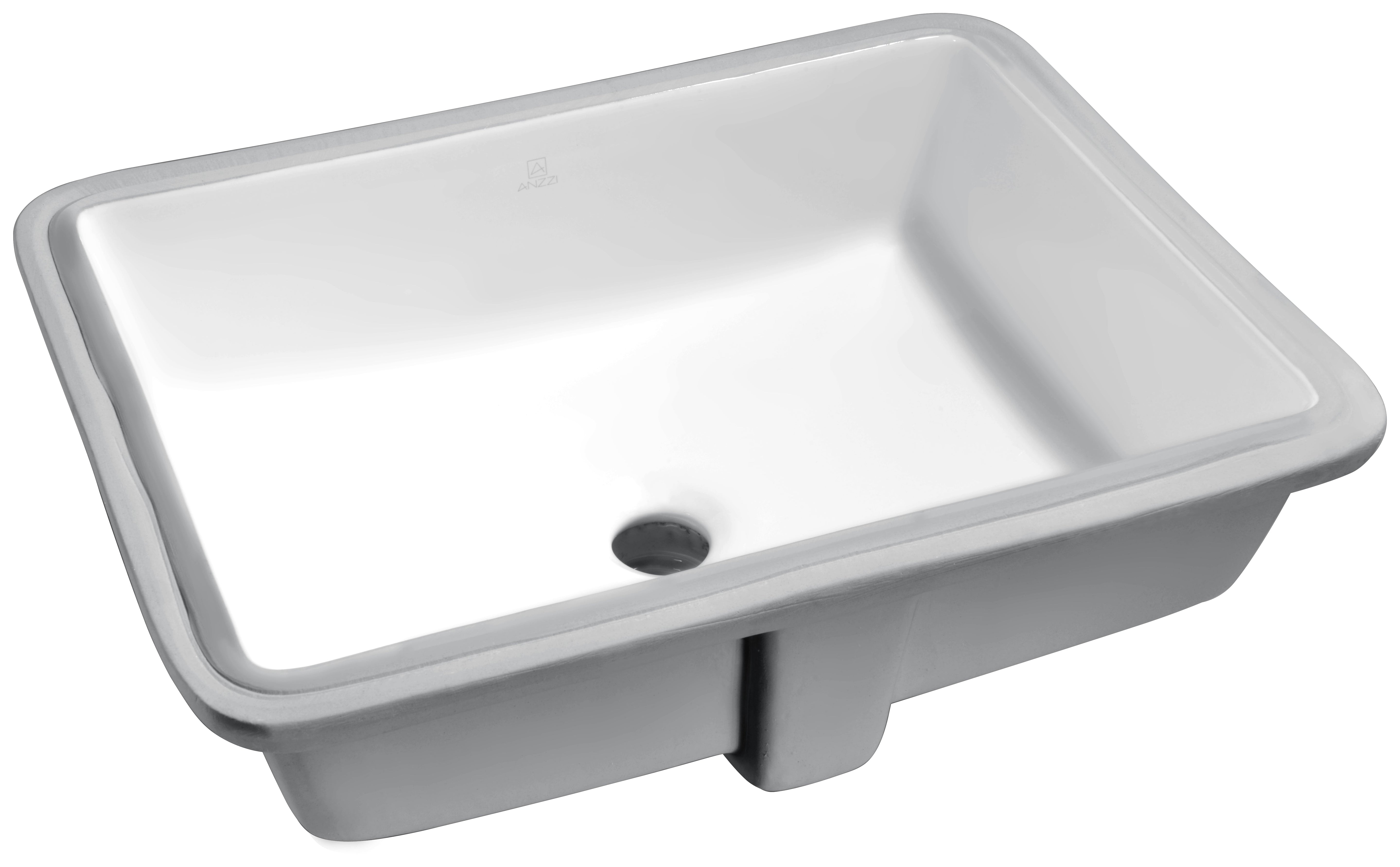 ANZZI  Dahlia Series 19.5 in. Ceramic Undermount Sink Basin ANZZI