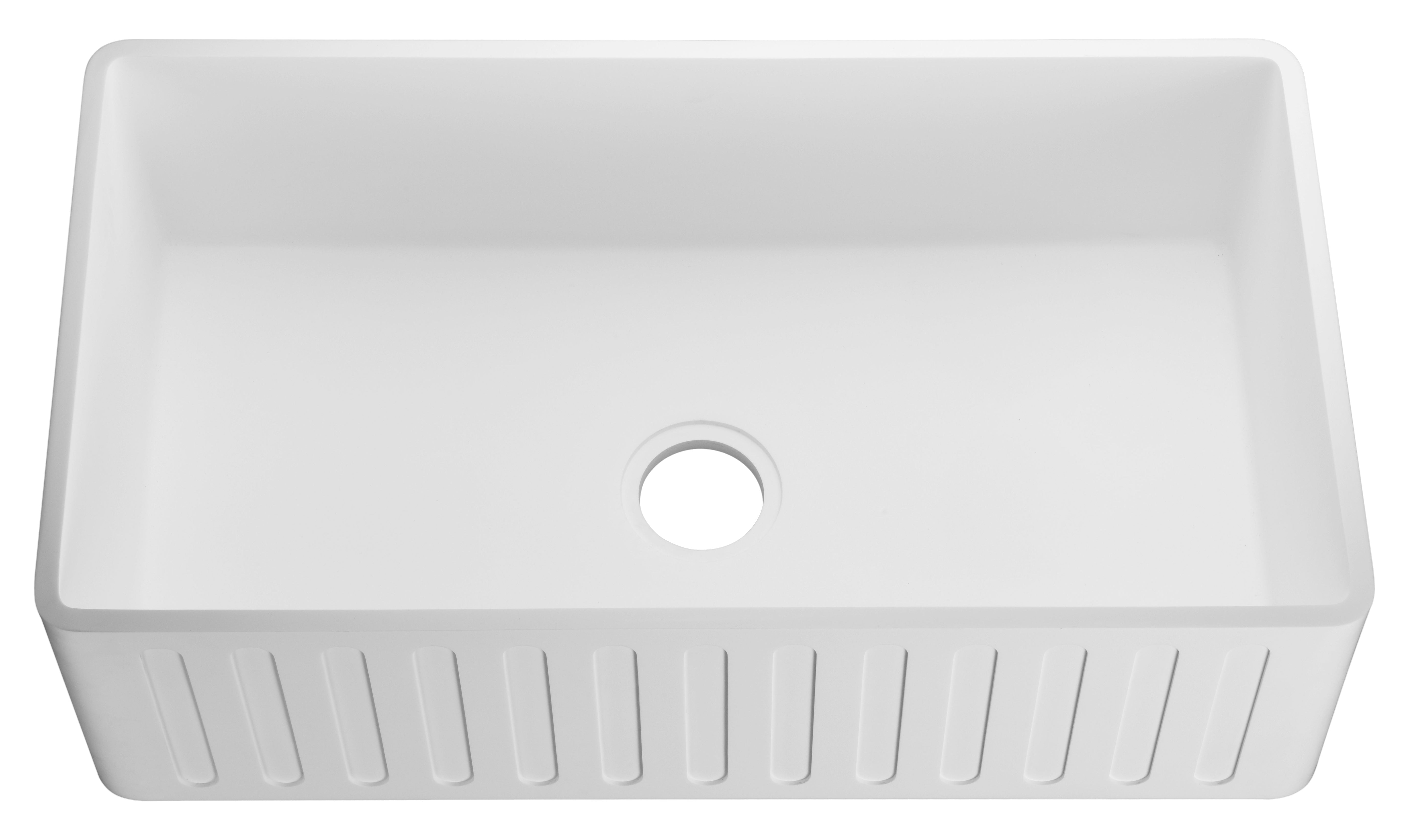 ANZZI  Roine Farmhouse Reversible Apron Front Solid Surface 36 in. Single Basin Kitchen Sink ANZZI