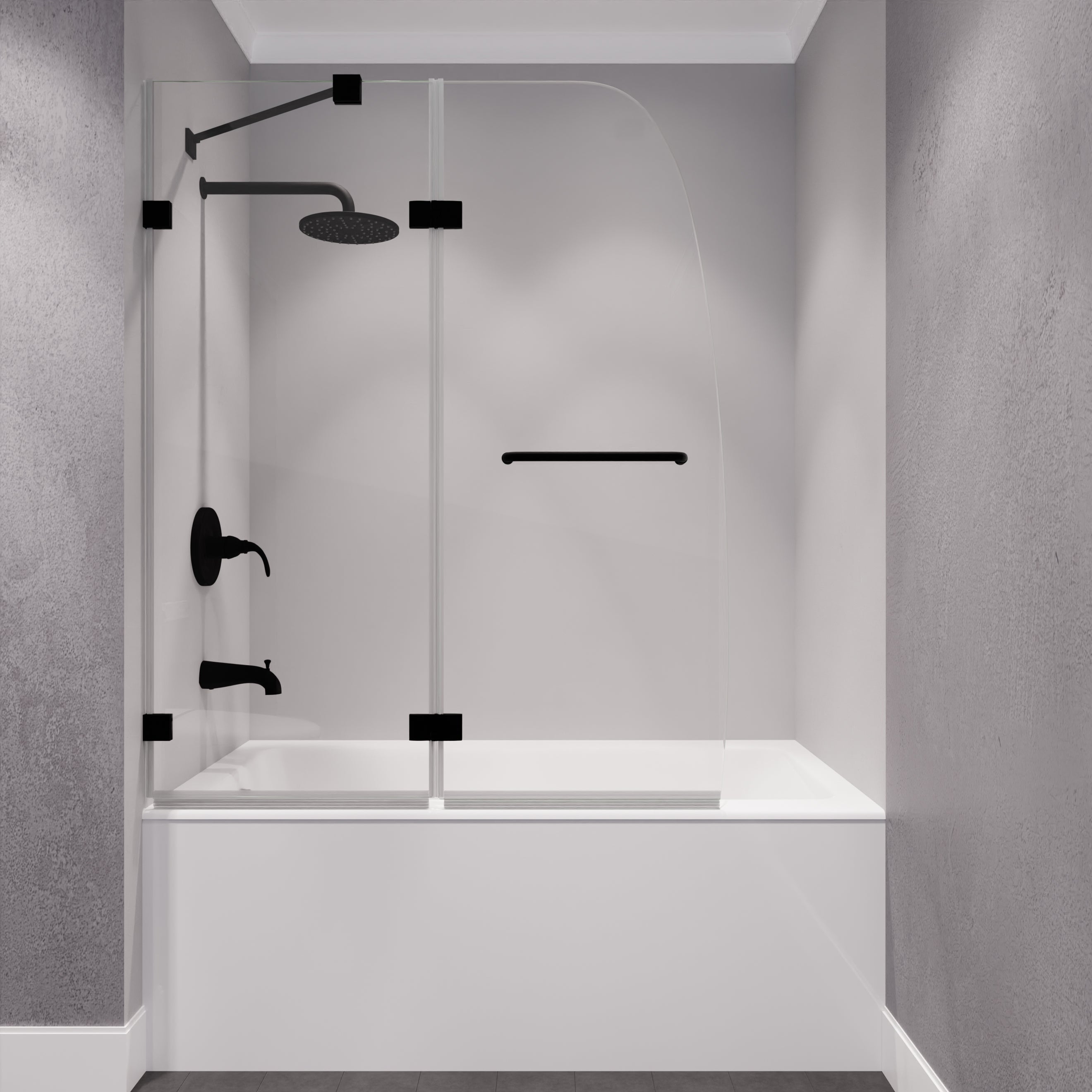 ANZZI  Pacific Series 48 in. by 58 in. Frameless Hinged Tub Door ANZZI