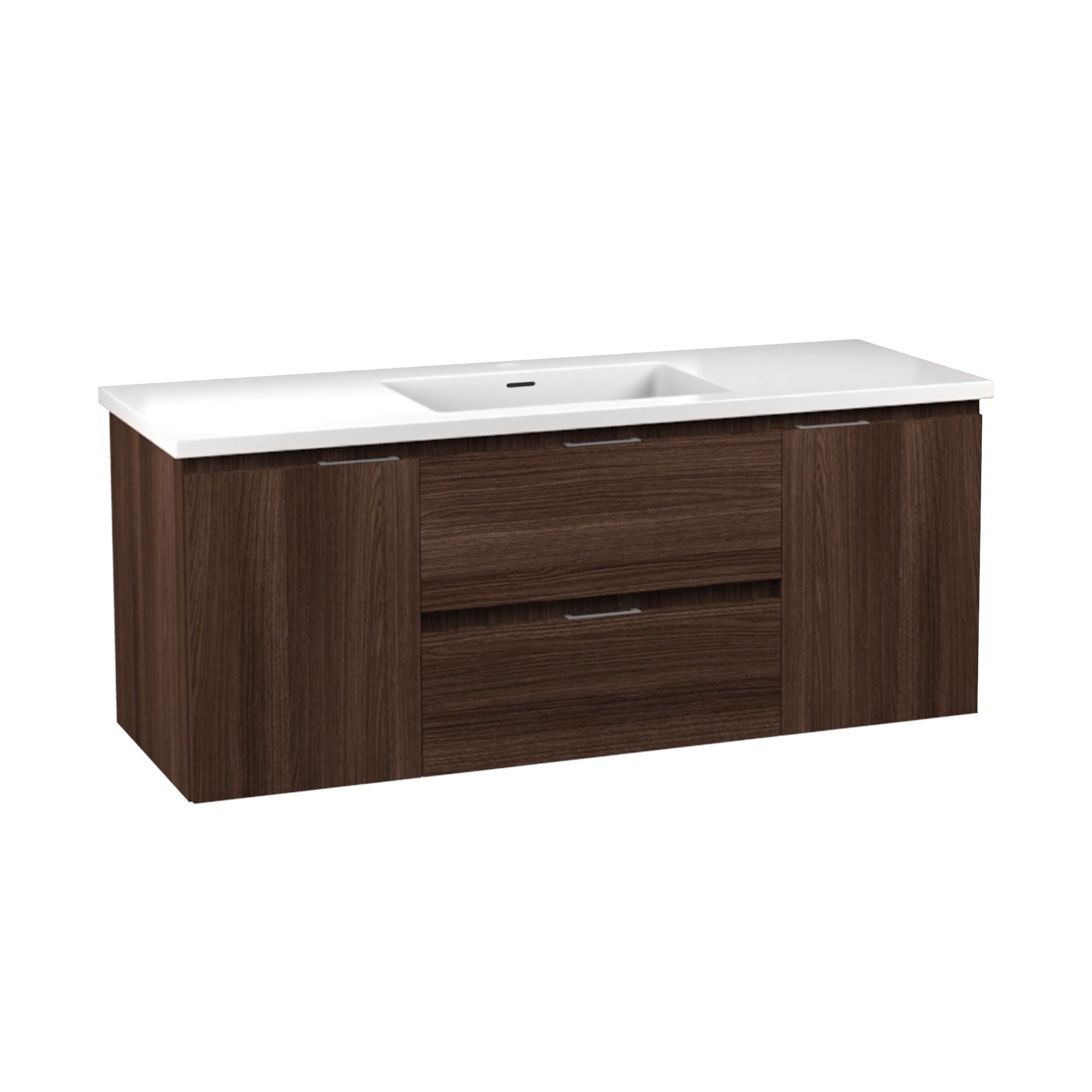 ANZZI  Conques 48 in W x 20 in H x 18 in D Bath Vanity with Cultured Marble Vanity Top with White Basin ANZZI