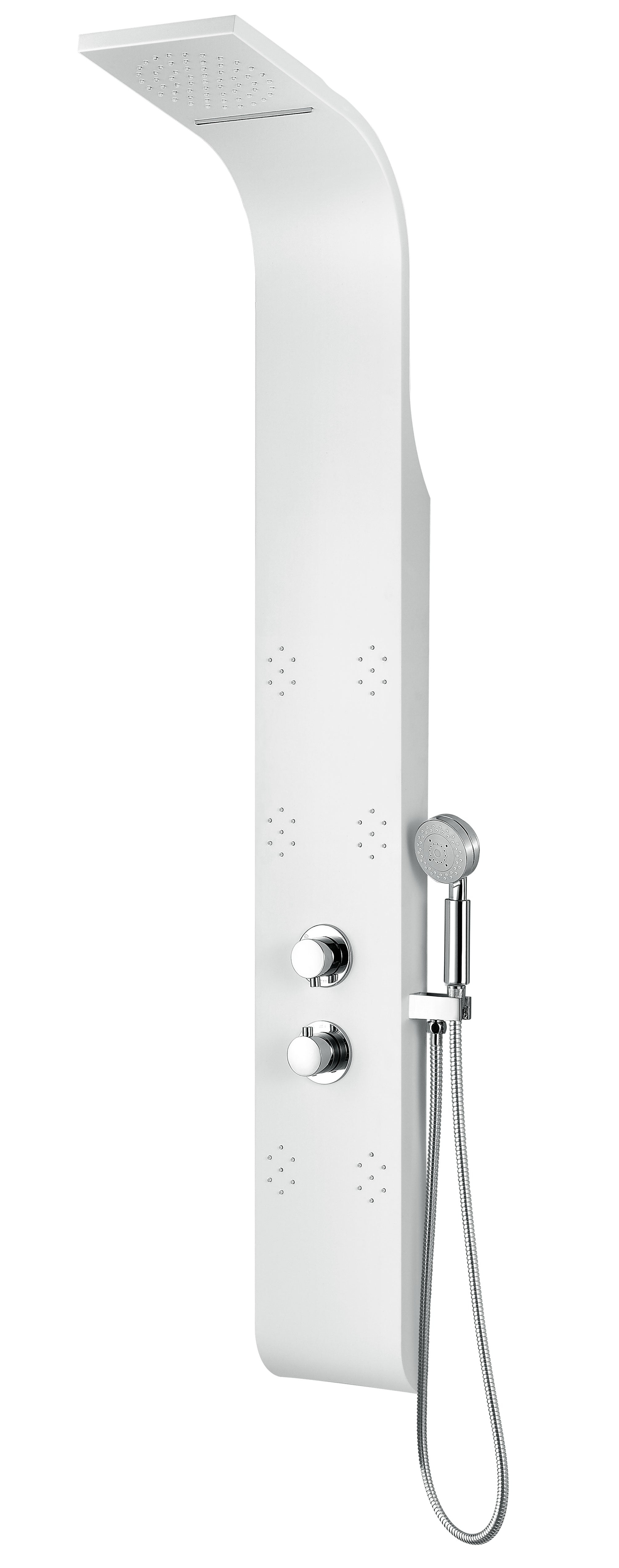 ANZZI  Swan 64 in. 6-Jetted Full Body Shower Panel with Heavy Rain Shower and Spray Wand ANZZI