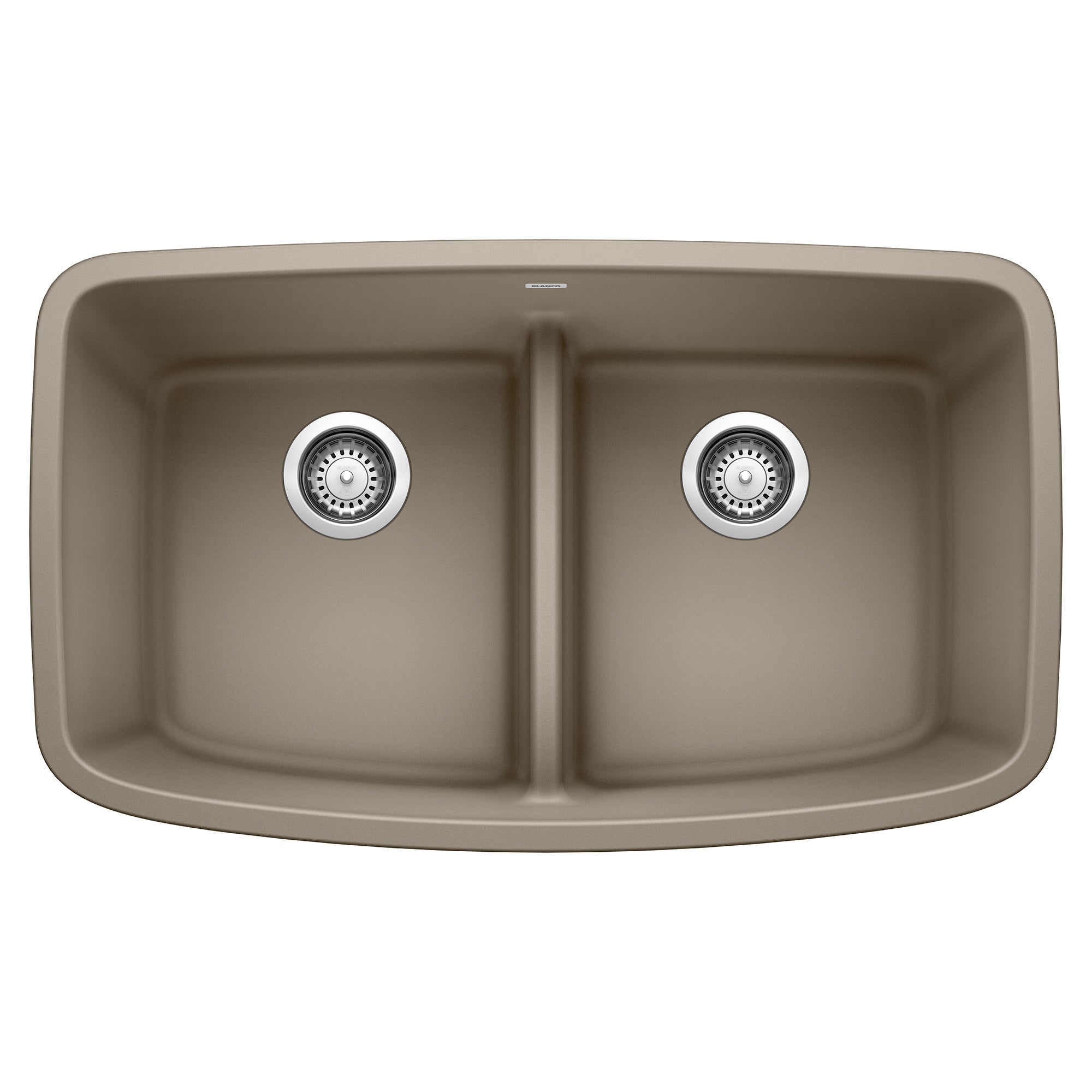 Blanco Valea SILGRANIT 32" 50/50 Double Bowl Undermount Kitchen Sink with Low Divide Blanco