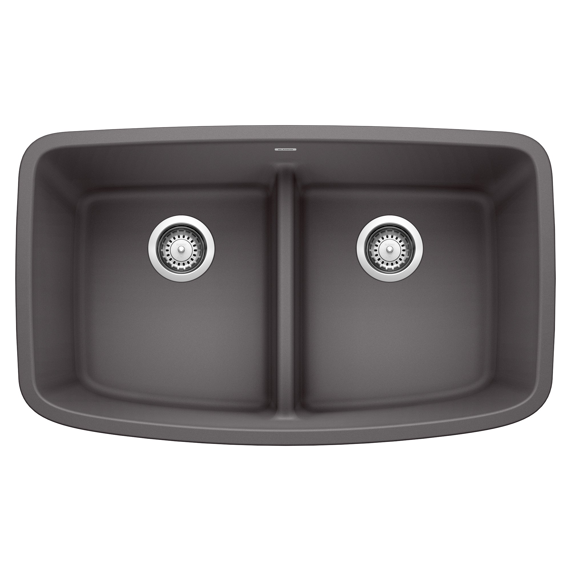 Blanco Valea SILGRANIT 32" 50/50 Double Bowl Undermount Kitchen Sink with Low Divide BLANCO