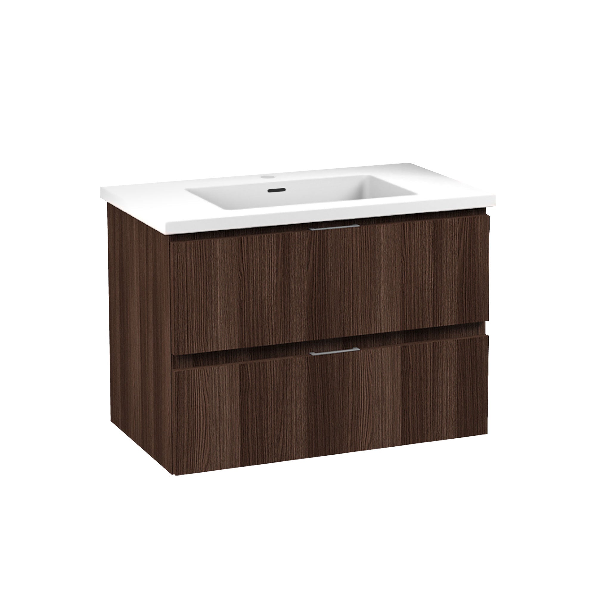 ANZZI  Conques 30 in W x 20 in H x 18 in D Bath Vanity with Cultured Marble Vanity Top with White Basin ANZZI