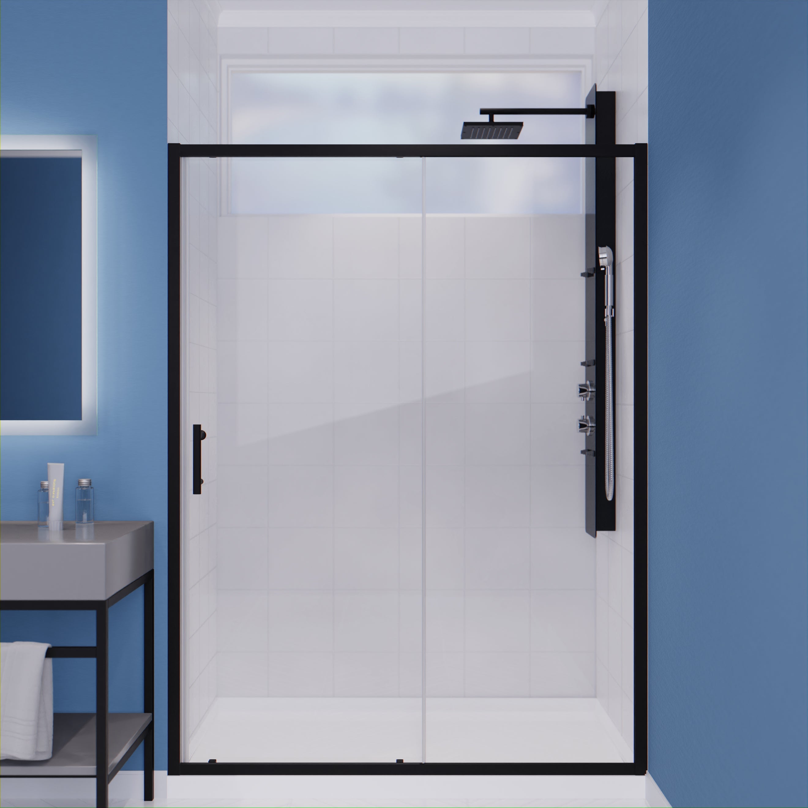 ANZZI  Halberd 60 in. x 72 in. Framed Shower Door with TSUNAMI GUARD ANZZI