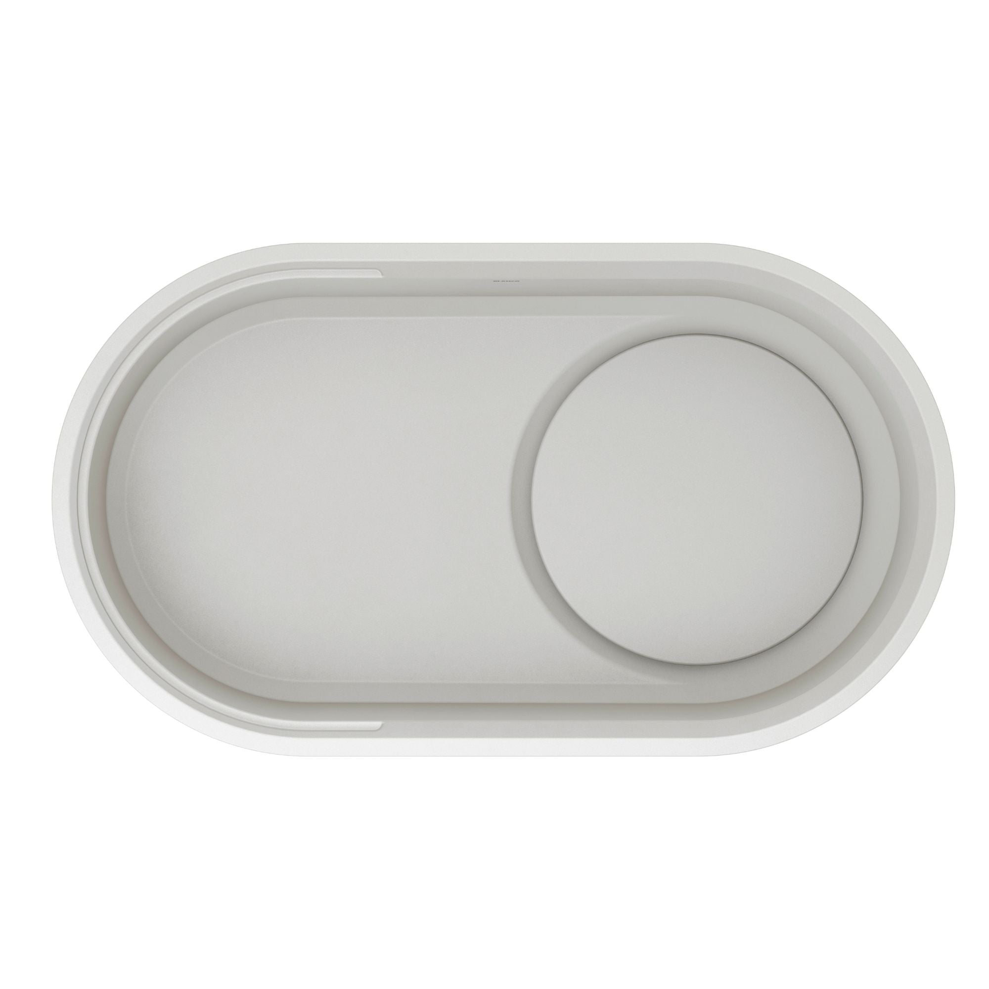 Blanco Oovalon VELGRANIT 30" Single Bowl Undermount/Flush-Mount Kitchen Sink with Capflow BLANCO