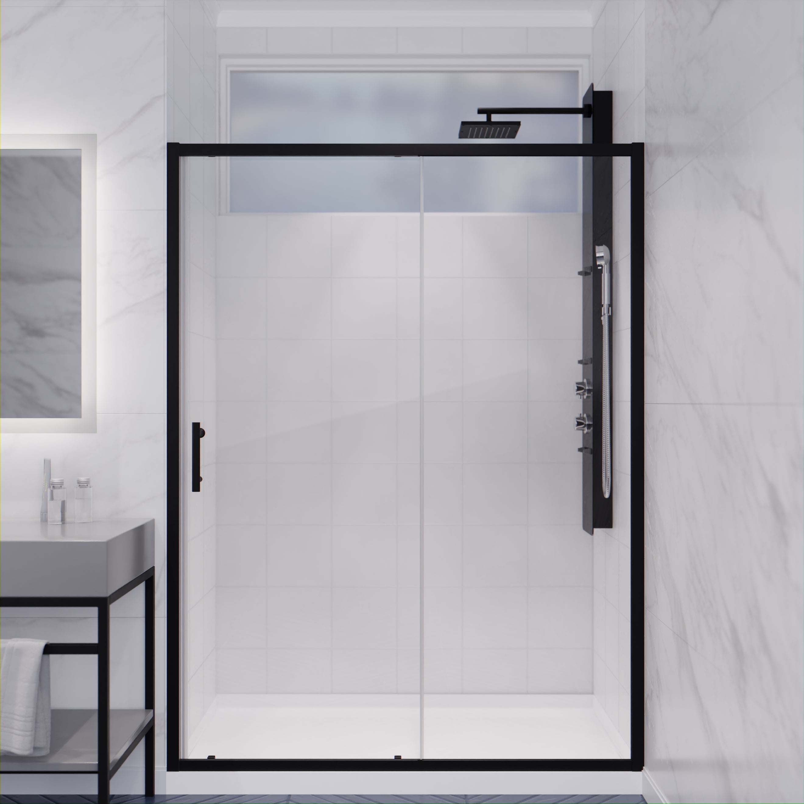 ANZZI  Halberd 48 in. x 72 in. Framed Shower Door with TSUNAMI GUARD ANZZI