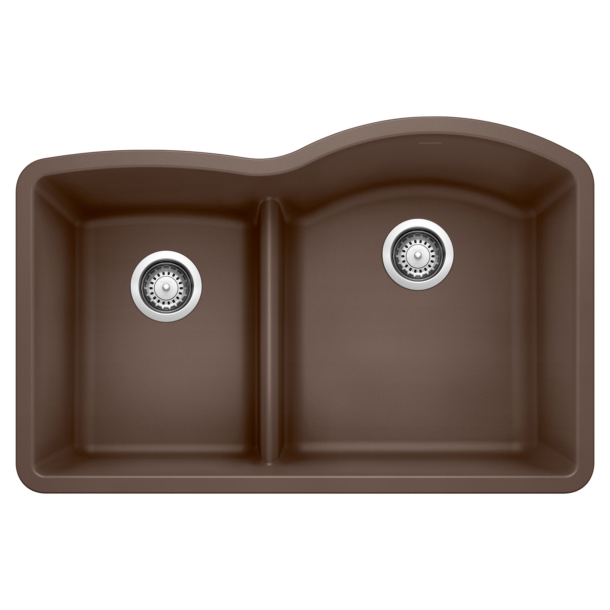 Blanco Diamond SILGRANIT 32" 40/60 Reverse Double Bowl Undermount Kitchen Sink with Low Divide BLANCO