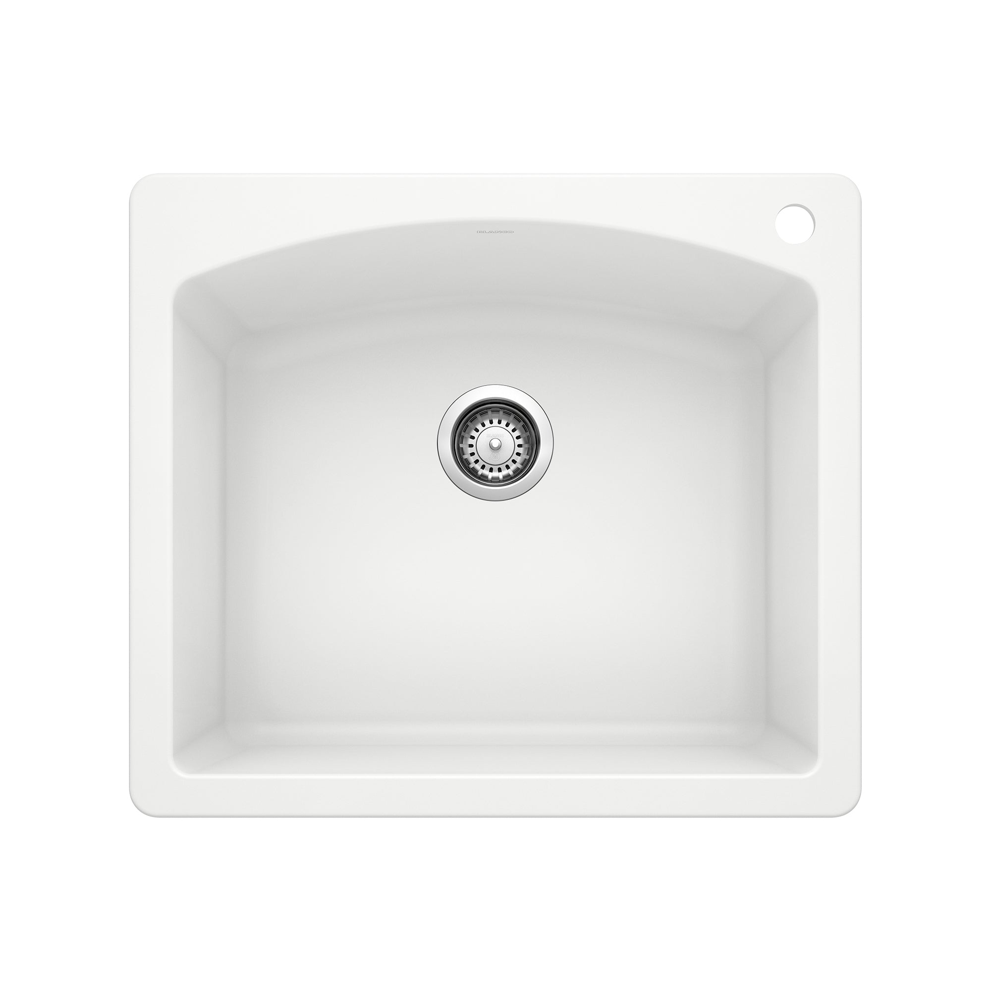 Blanco Diamond SILGRANIT 25" Single Bowl Dual Mount Kitchen Sink Blanco