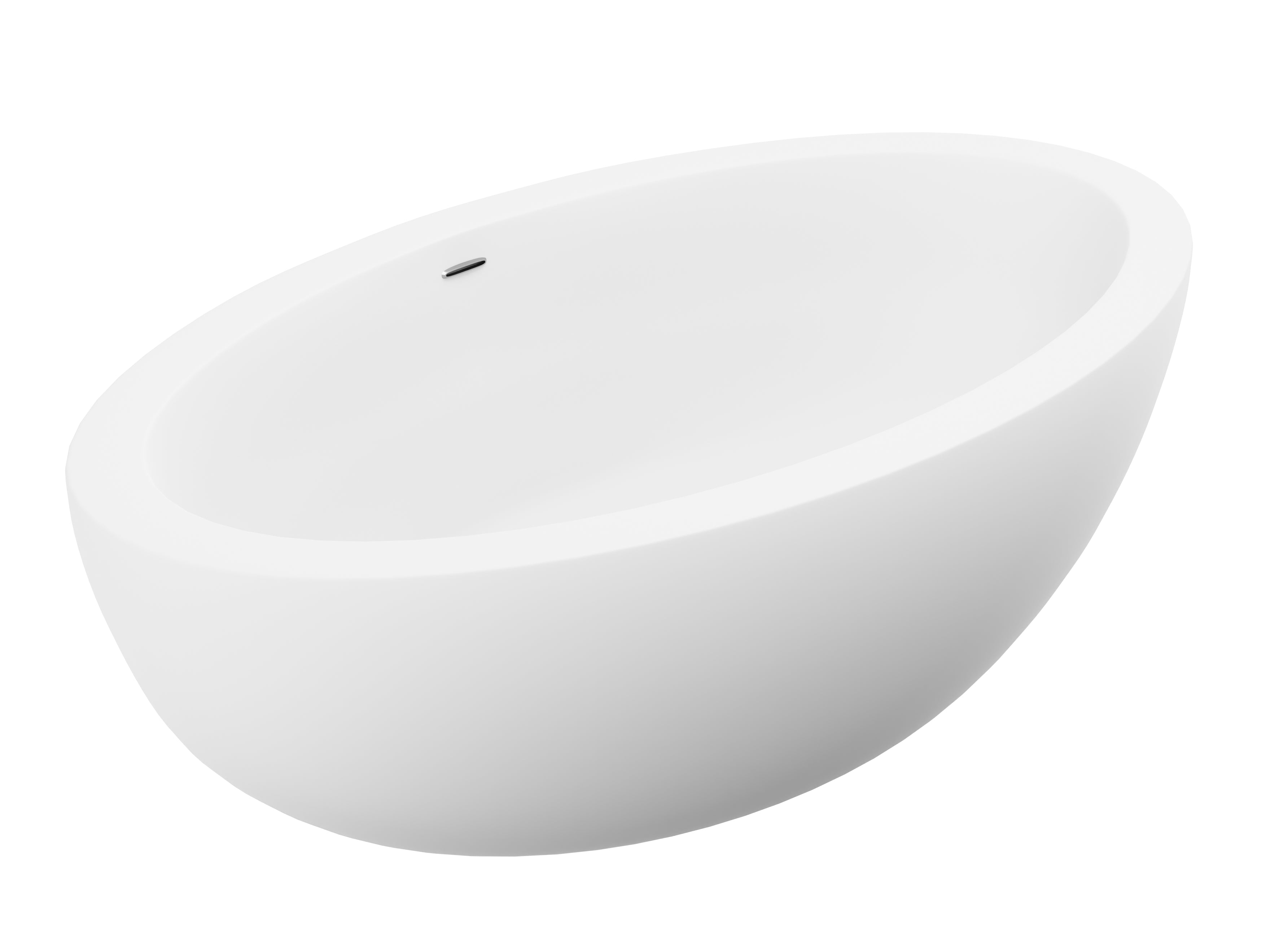 ANZZI  Lusso 6.3 ft. Solid Surface Center Drain Freestanding Bathtub ANZZI