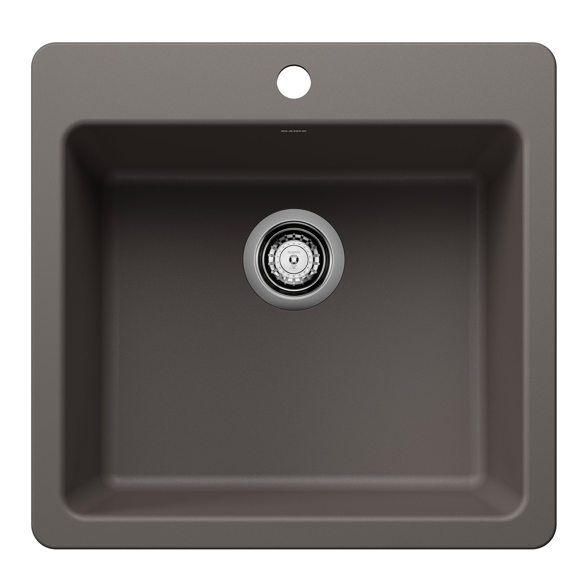 Blanco Liven SILGRANIT 21" Single Bowl Dual Mount Kitchen Sink Blanco