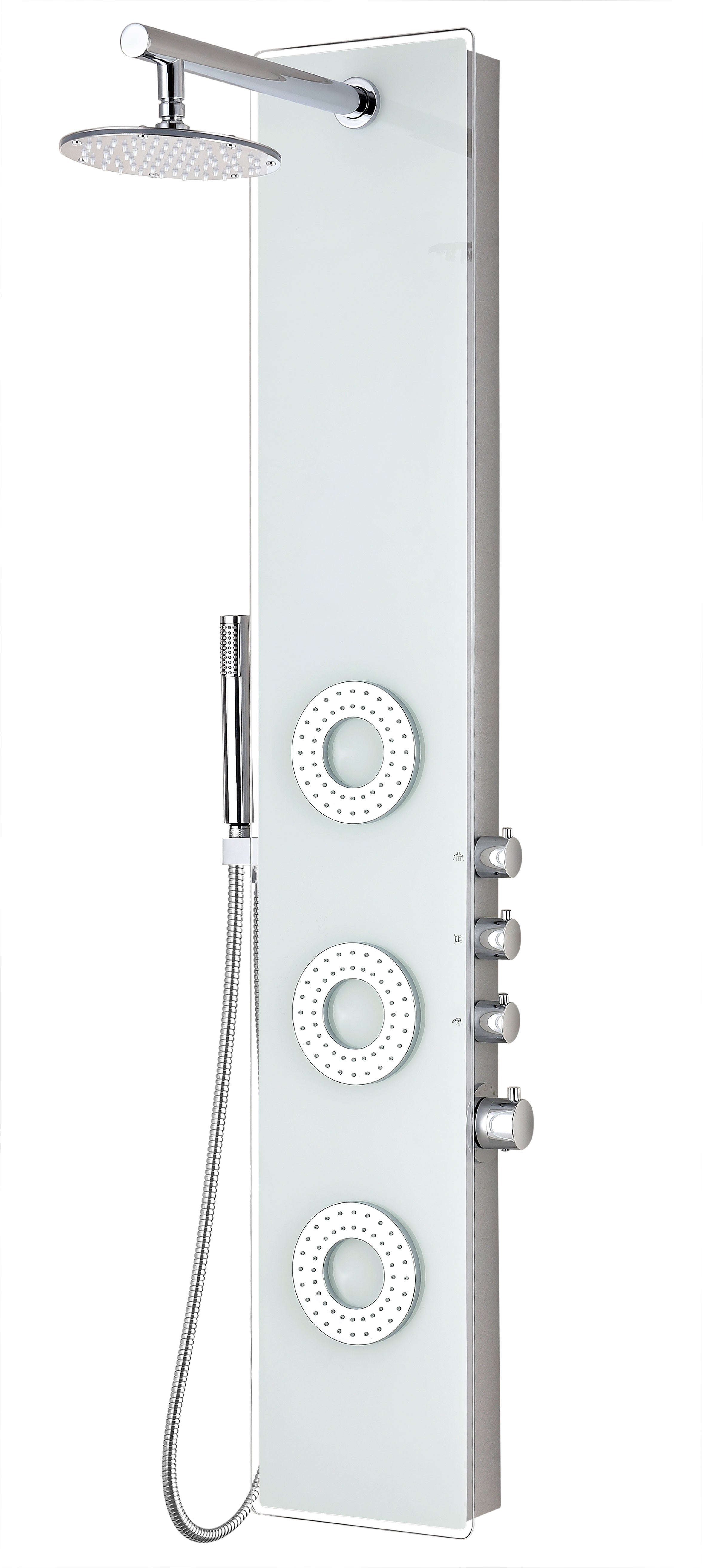 ANZZI  Lynn 58 in. 3-Jetted Full Body Shower Panel with Heavy Rain Shower and Spray Wand ANZZI