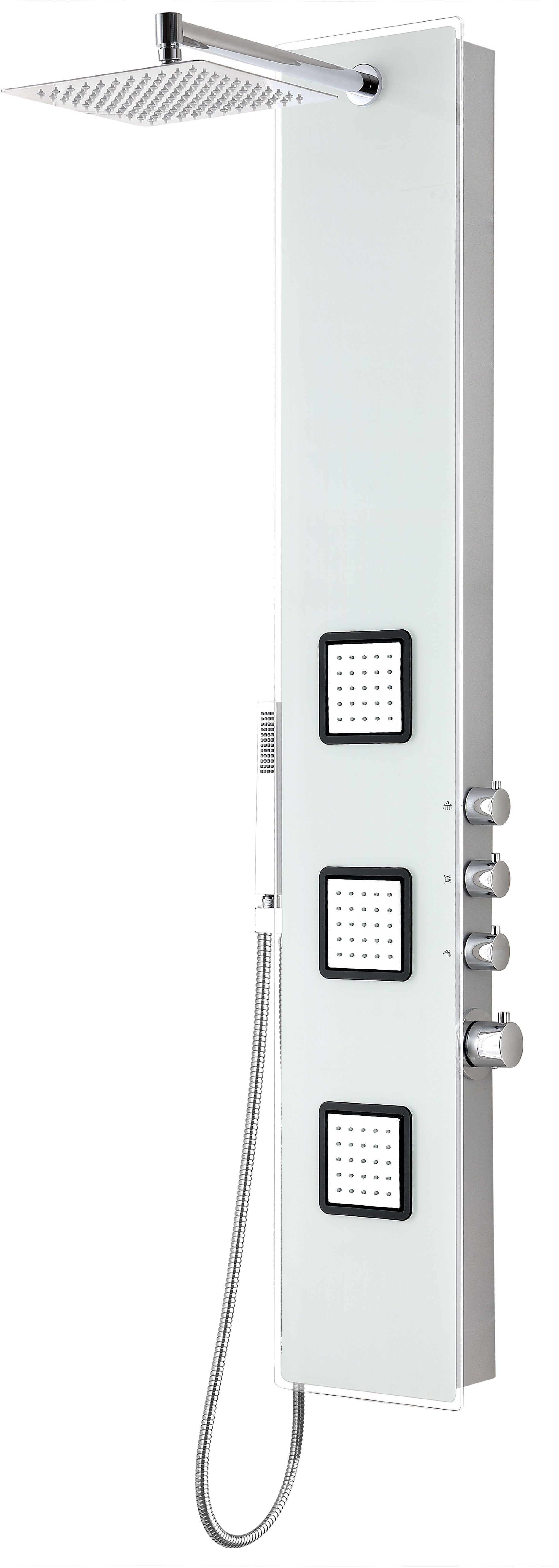 ANZZI  Leopard 60 in. 3-Jetted Full Body Shower Panel with Heavy Rain Shower and Spray Wand ANZZI