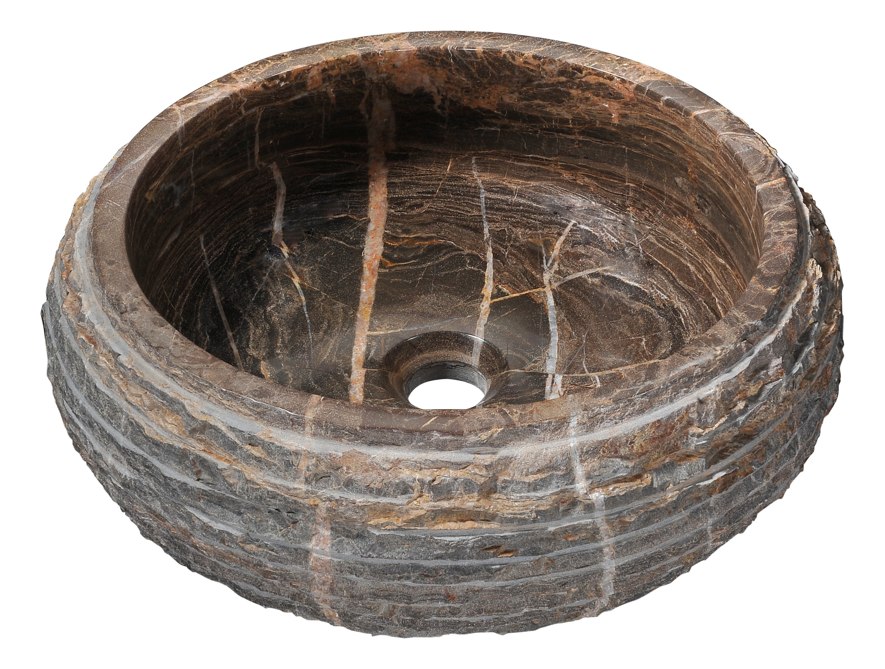 ANZZI  Mirage Ash Natural Stone Vessel Sink ANZZI