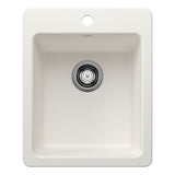 Blanco Liven SILGRANIT 17" Dual Mount Bar Sink Blanco