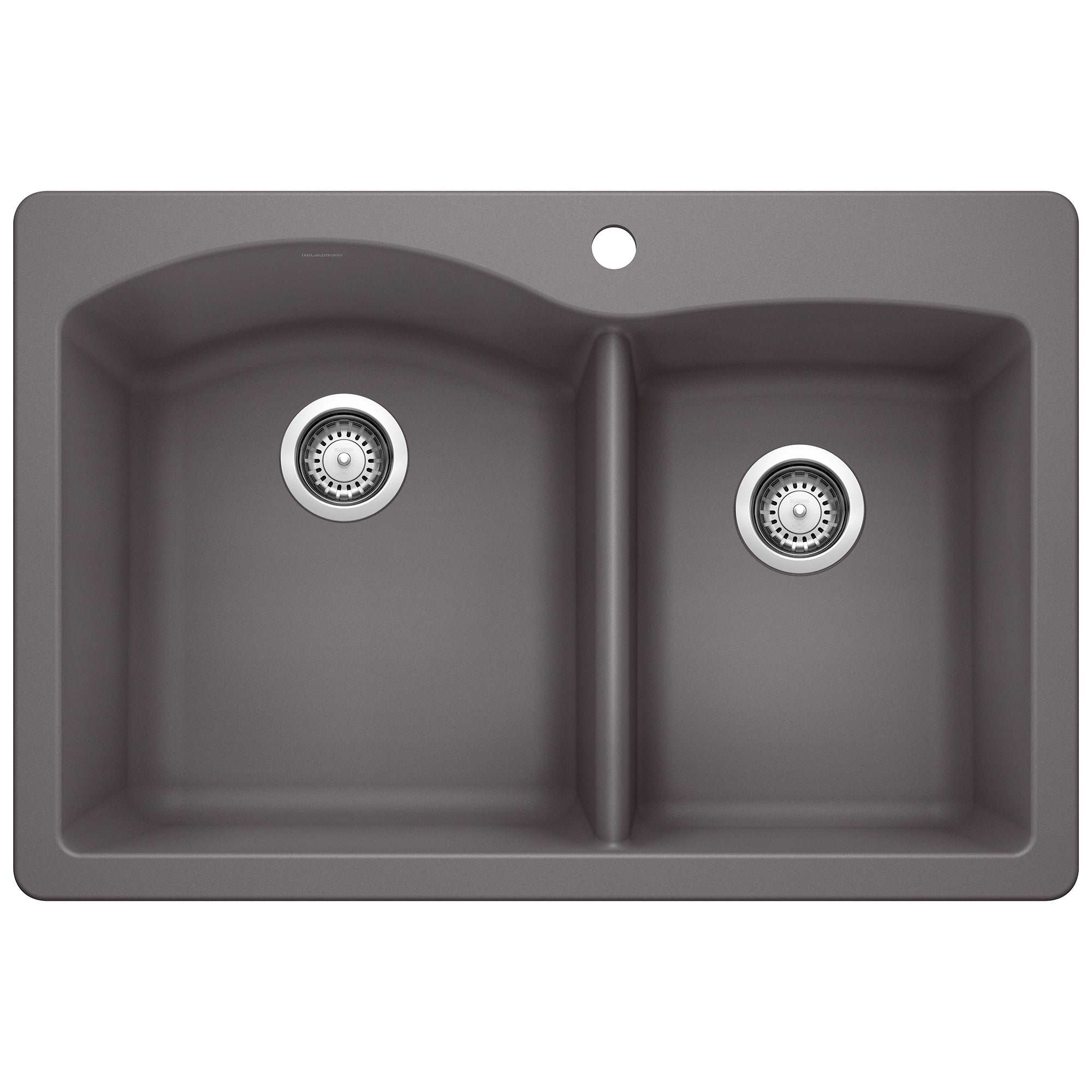 Blanco Diamond SILGRANIT 33" 60/40 Double Bowl Dual Mount Kitchen Sink BLANCO