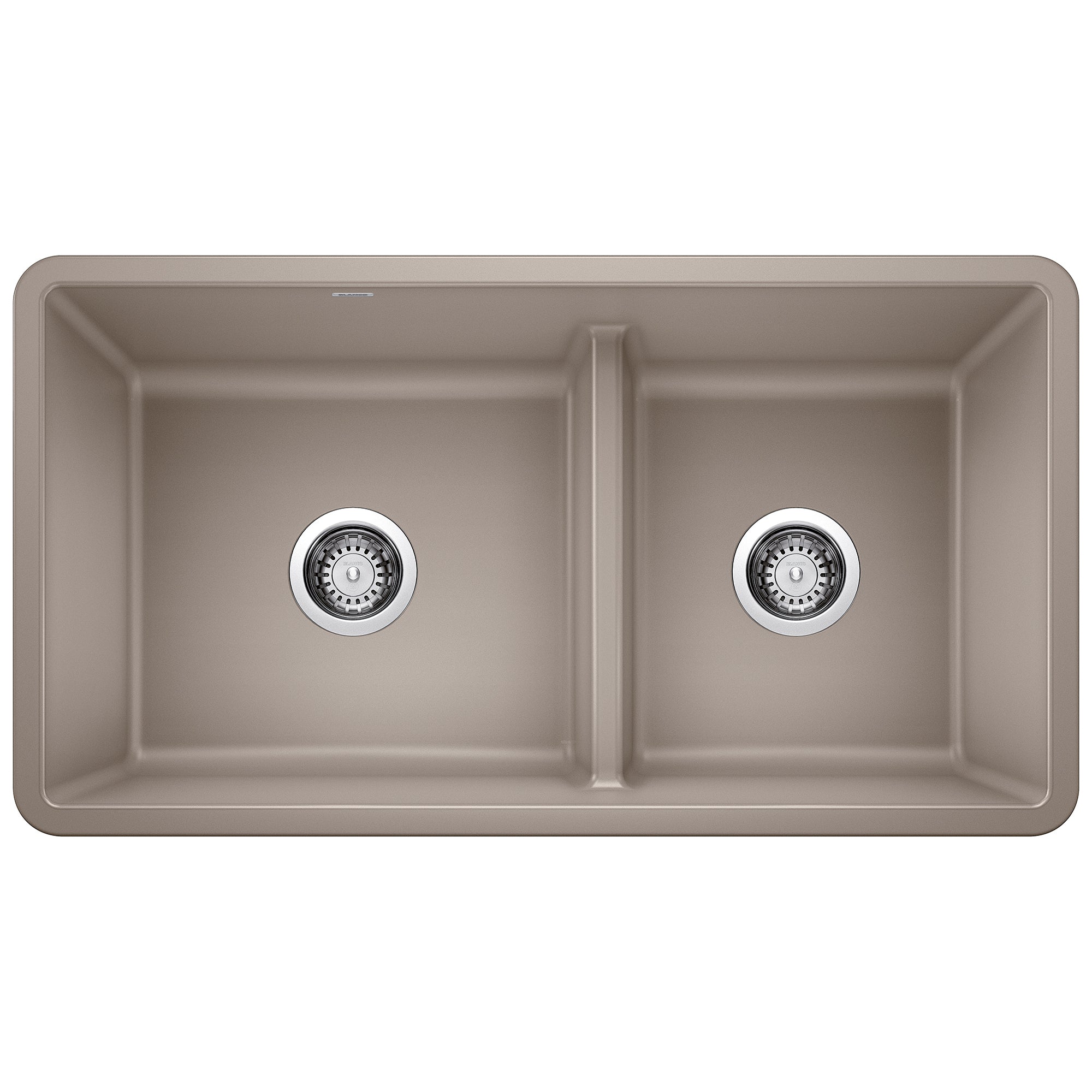 Blanco Precis SILGRANIT 33" 60/40 Reversible Double Bowl Undermount Kitchen Sink with Low Divide Blanco