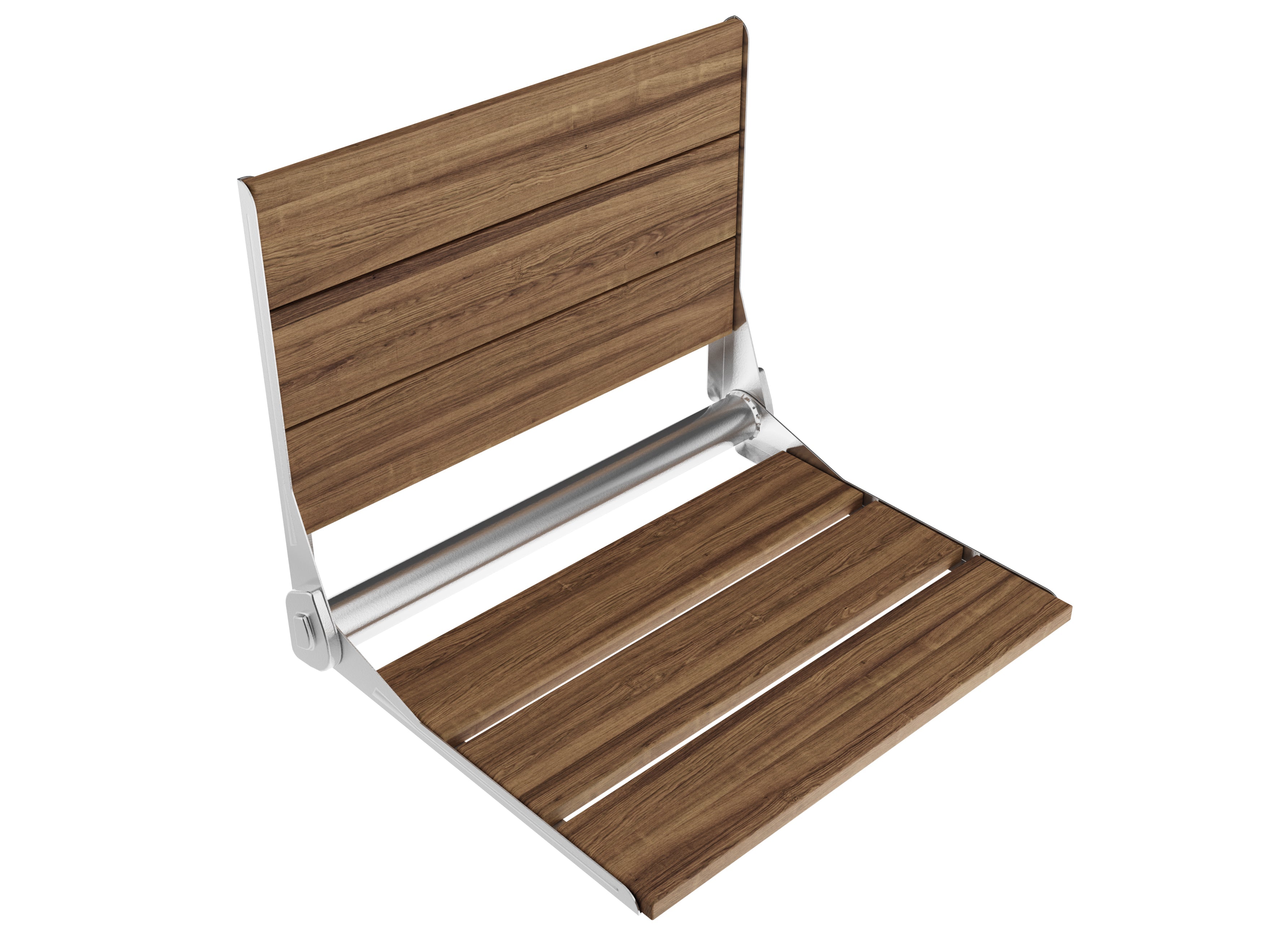 ANZZI  Saxon 17 in. Teak Wall Mounted Folding Shower Seat ANZZI