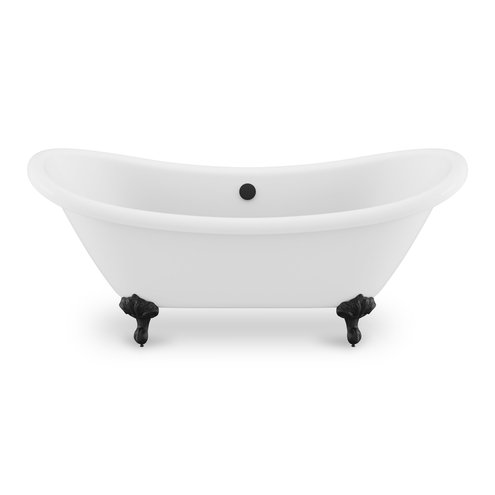 ANZZI  Falco 5.8 ft. Claw Foot One Piece Acrylic Freestanding Soaking Bathtub ANZZI
