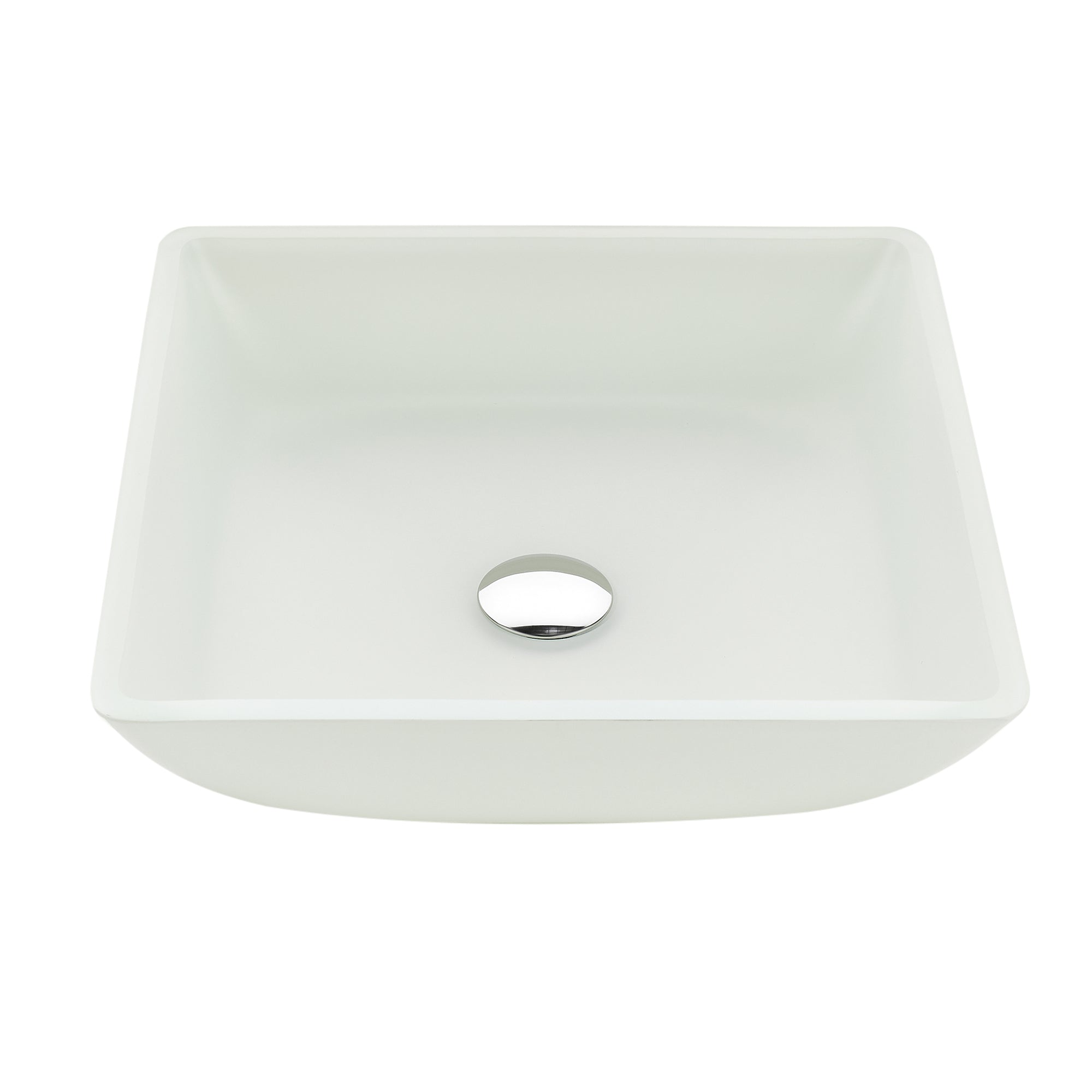 ANZZI  Solstice Square Glass Vessel Bathroom Sink ANZZI