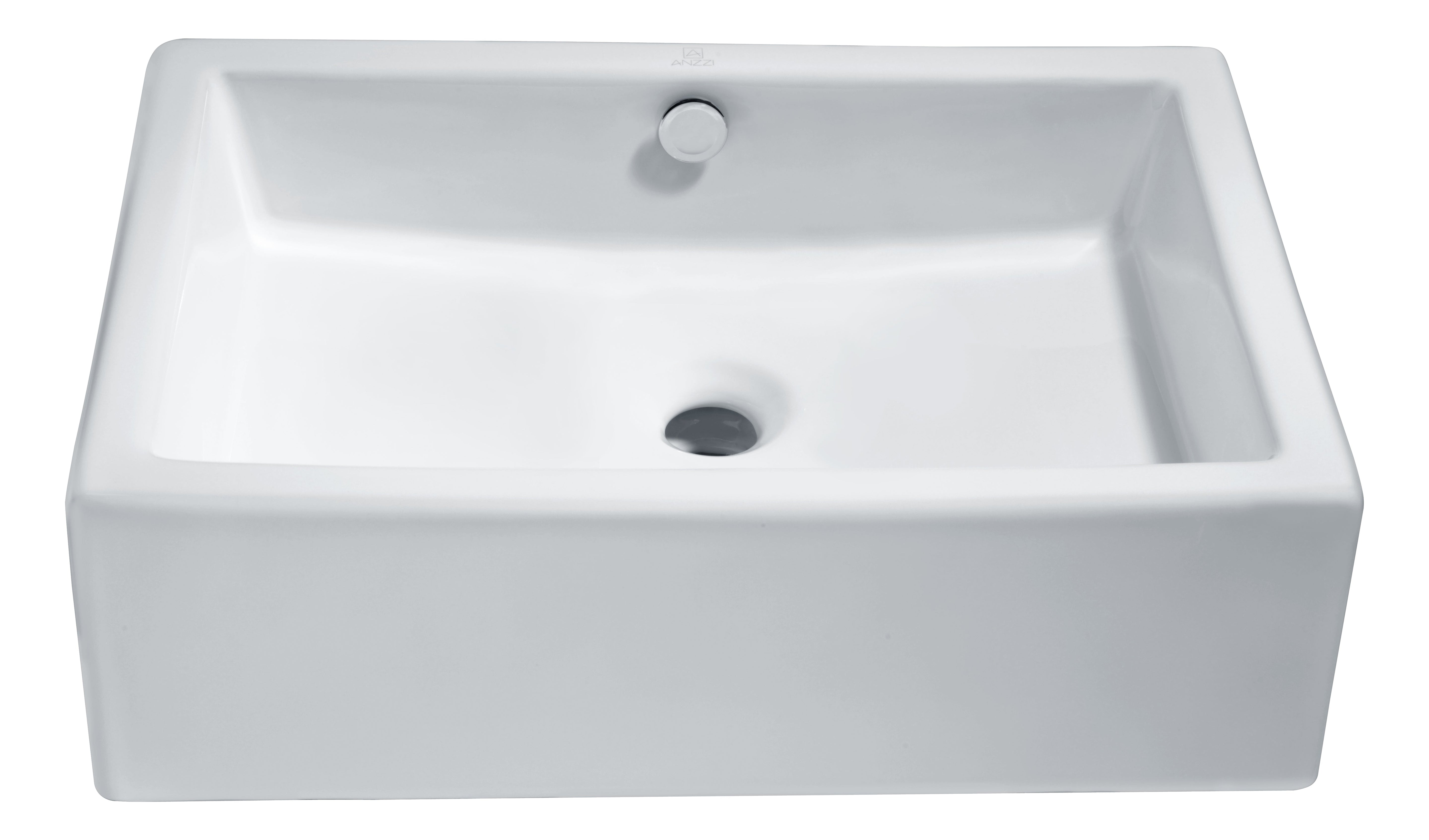 ANZZI  Deux Series Ceramic Rectangular Vessel Sink ANZZI