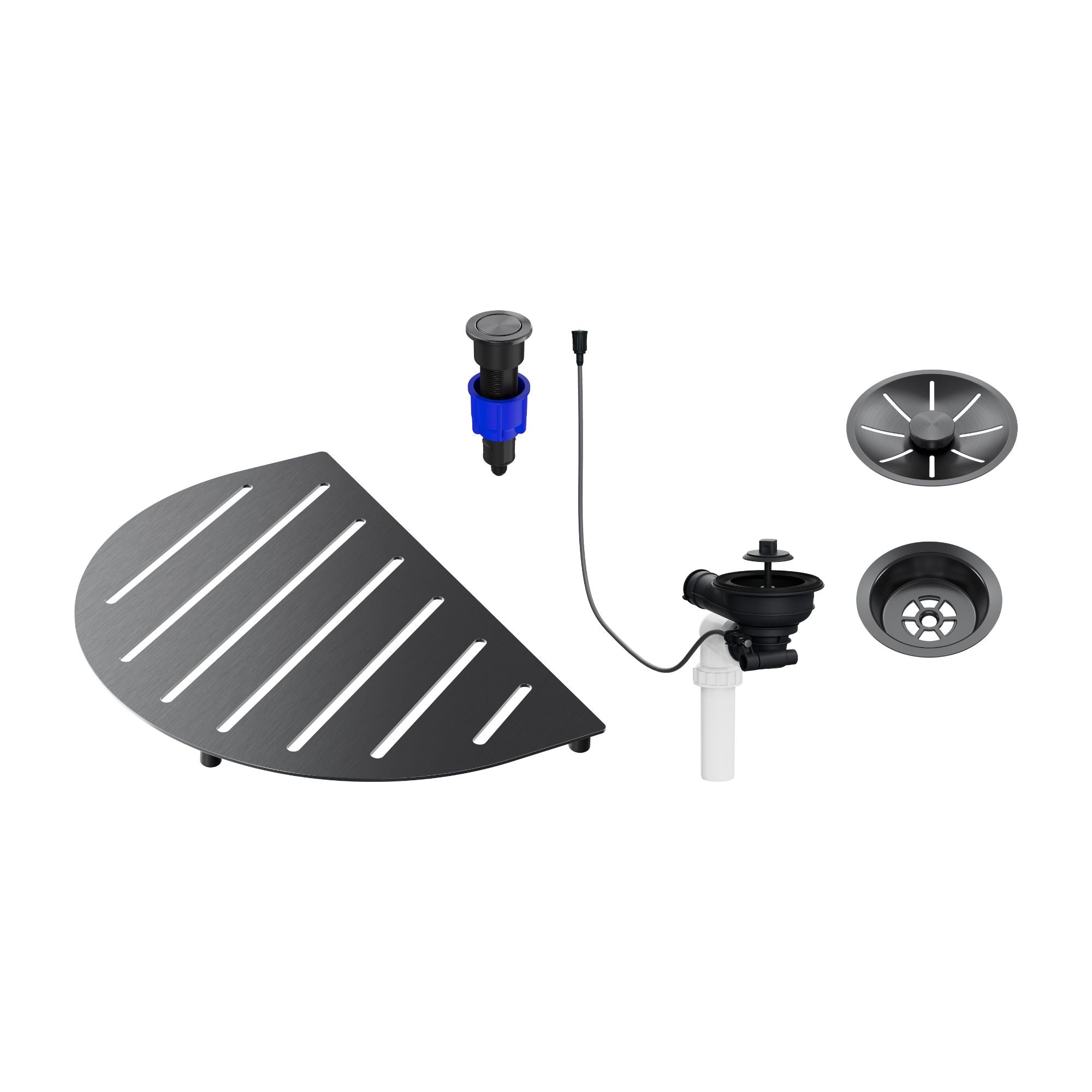 Blanco Oovalon Drain & Accessory Bundle -  Includes Top Grid, Basket Strainer and Drain Button BLANCO