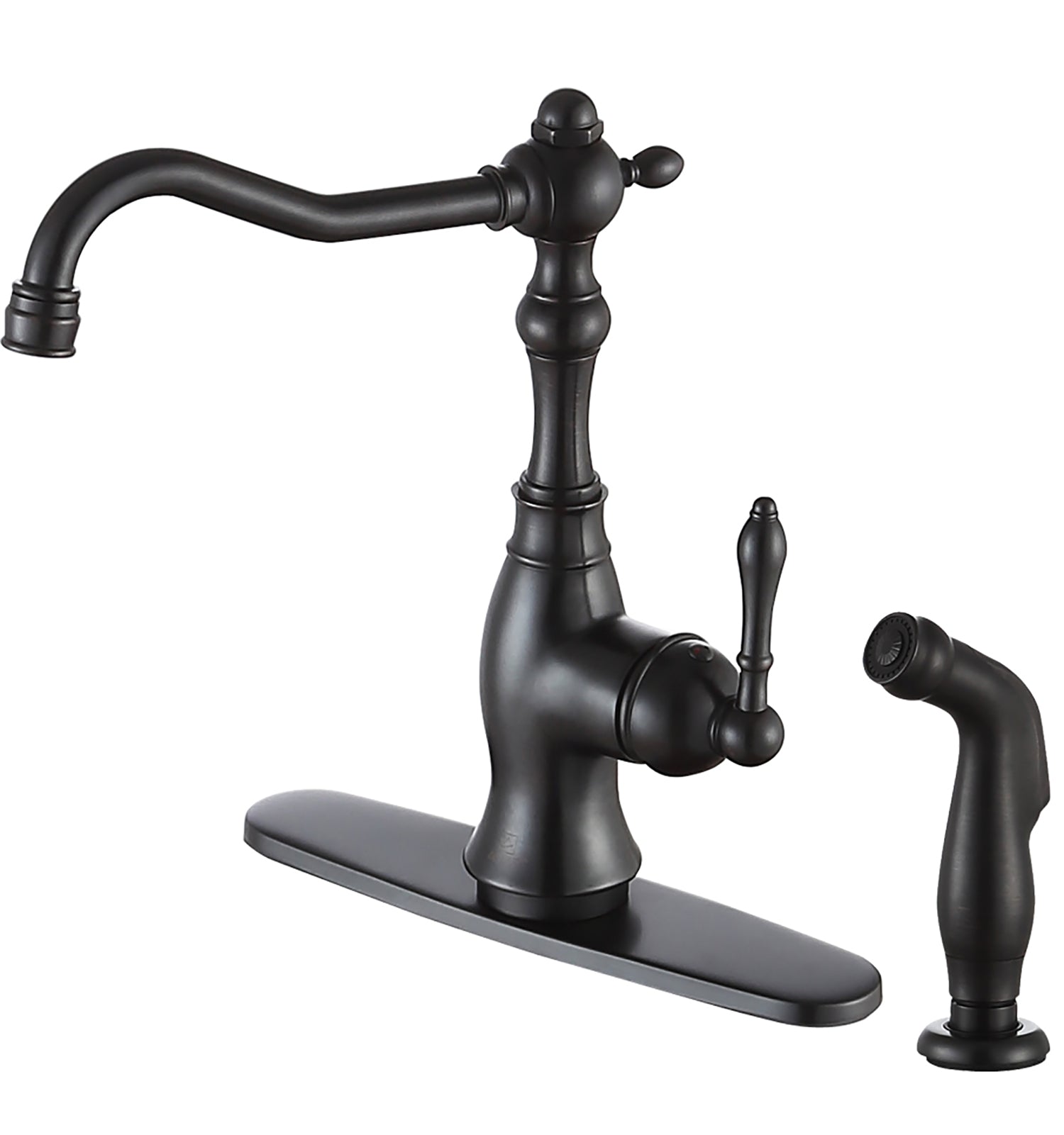 ANZZI  Highland Single-Handle Standard Kitchen Faucet with Side Sprayer ANZZI