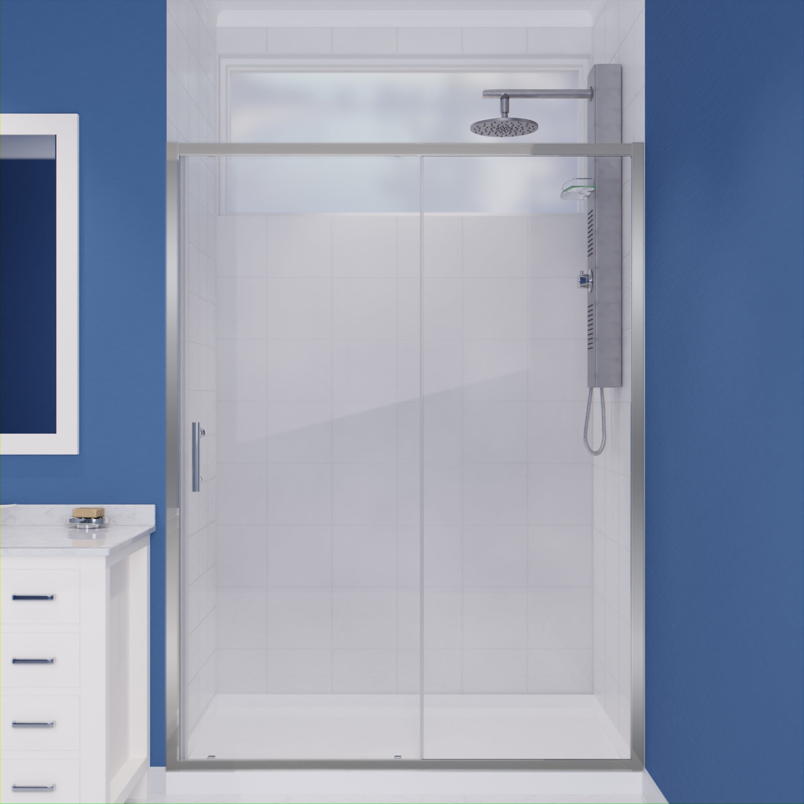 ANZZI  Halberd 60 in. x 72 in. Framed Shower Door with TSUNAMI GUARD ANZZI