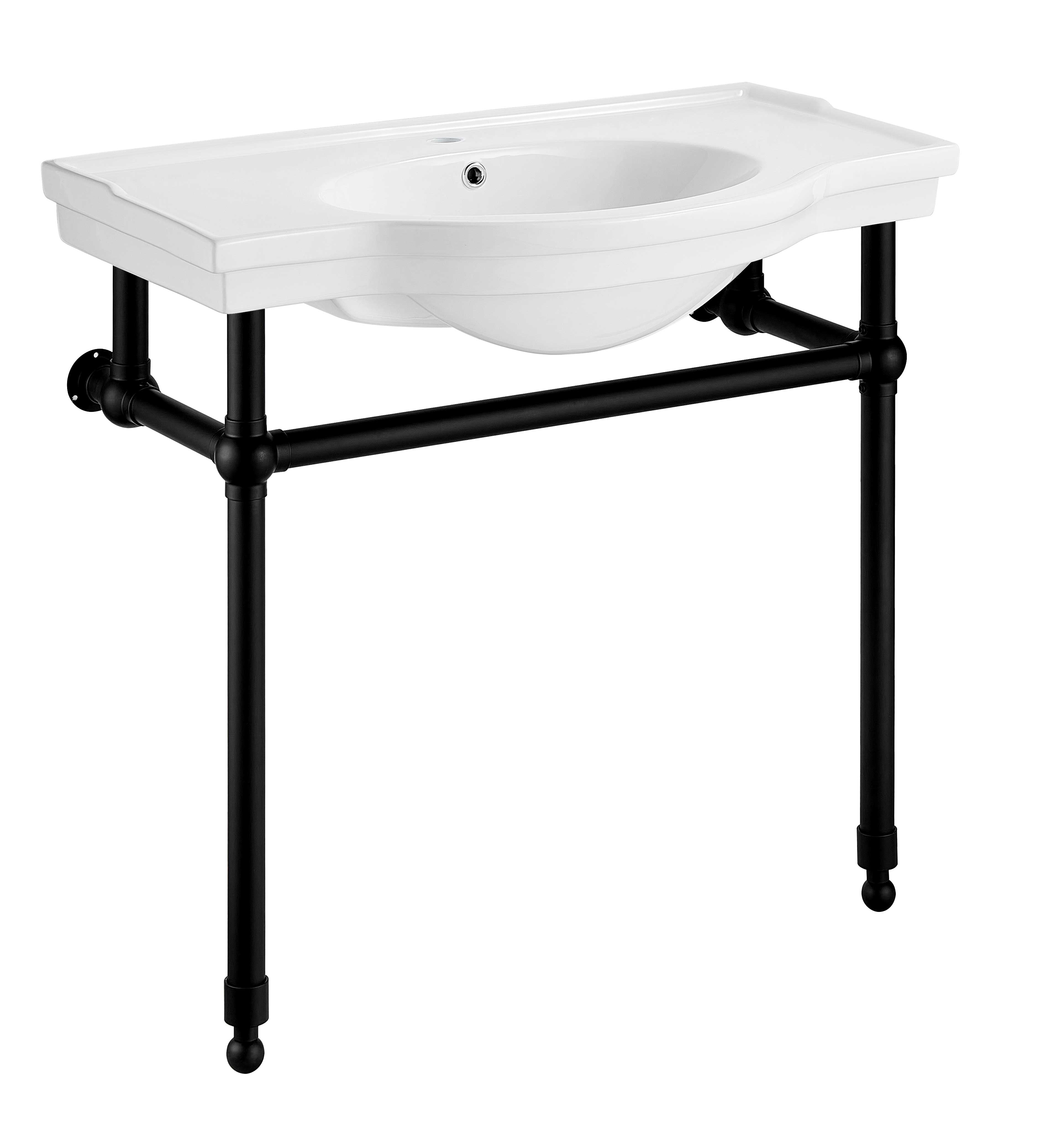 ANZZI  Viola 34.5 in. Console Sink with Ceramic Counter Top ANZZI