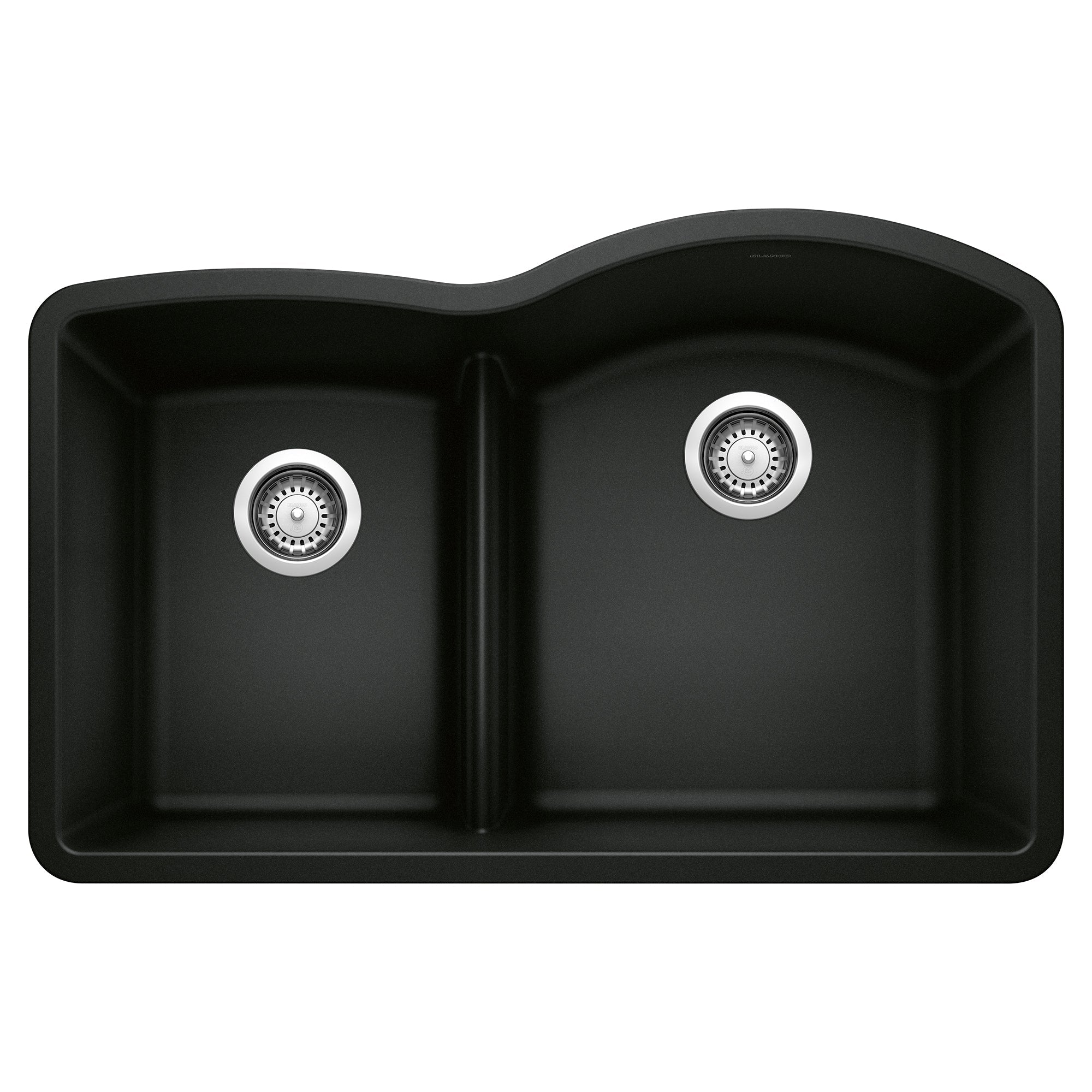 Blanco Diamond SILGRANIT 32" 40/60 Reverse Double Bowl Undermount Kitchen Sink with Low Divide BLANCO