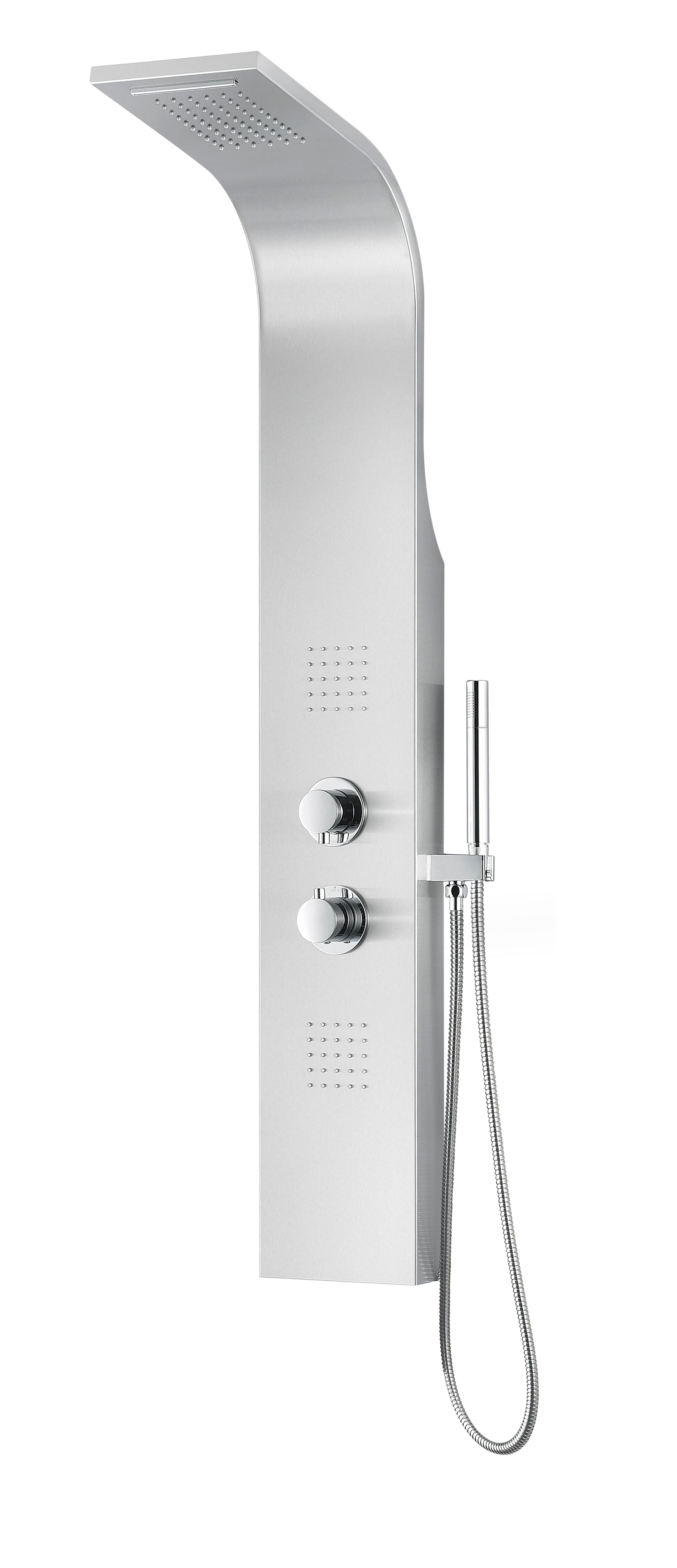 ANZZI Anchorage 51 in. Full Body Shower Panel with Heavy Rain Shower and Spray Wand ANZZI