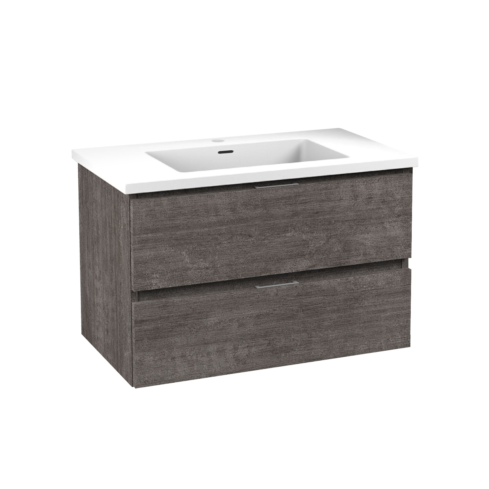 ANZZI  Conques 30 in W x 20 in H x 18 in D Bath Vanity with Cultured Marble Vanity Top with White Basin ANZZI