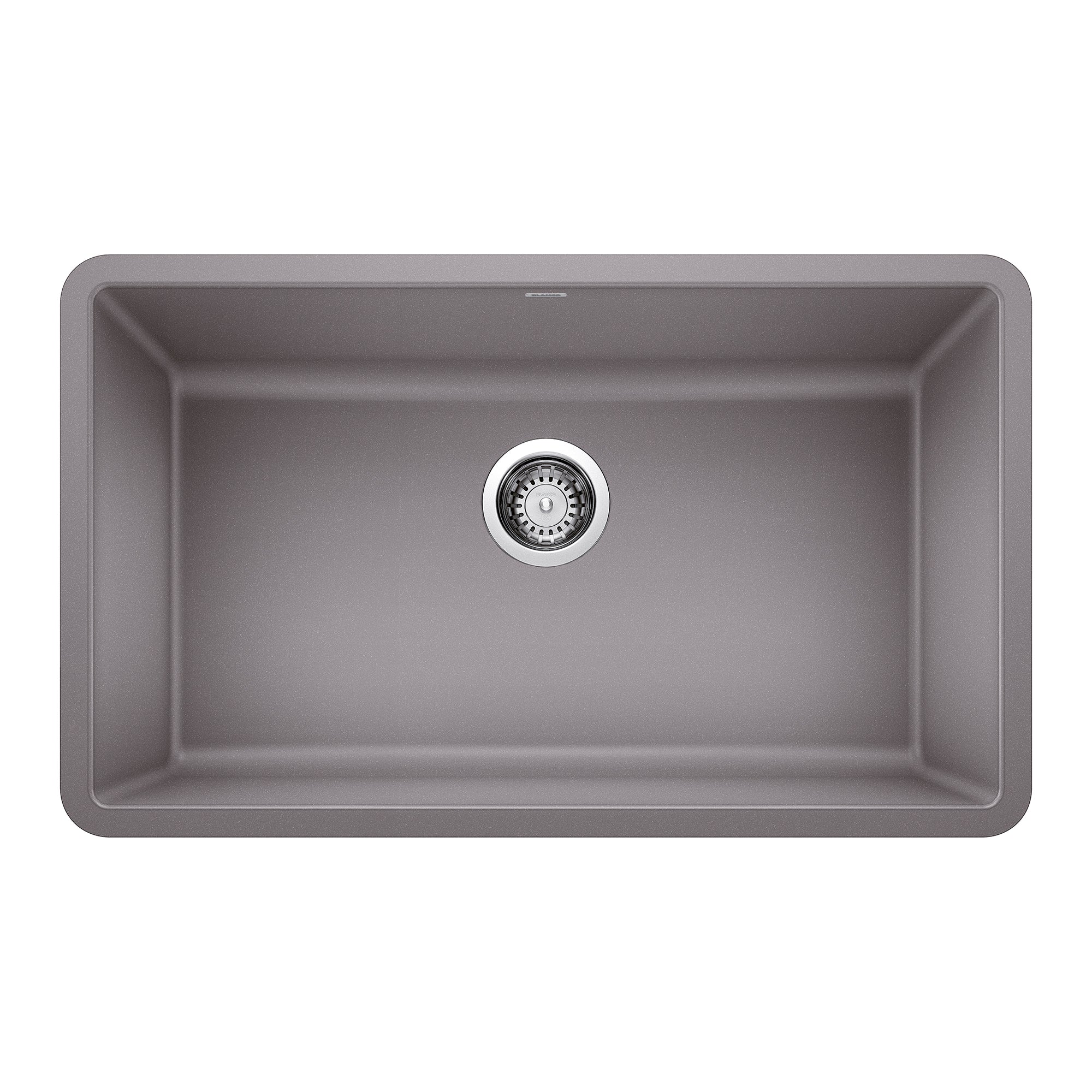 Blanco Precis SILGRANIT 30" Single Bowl Undermount Kitchen Sink Blanco