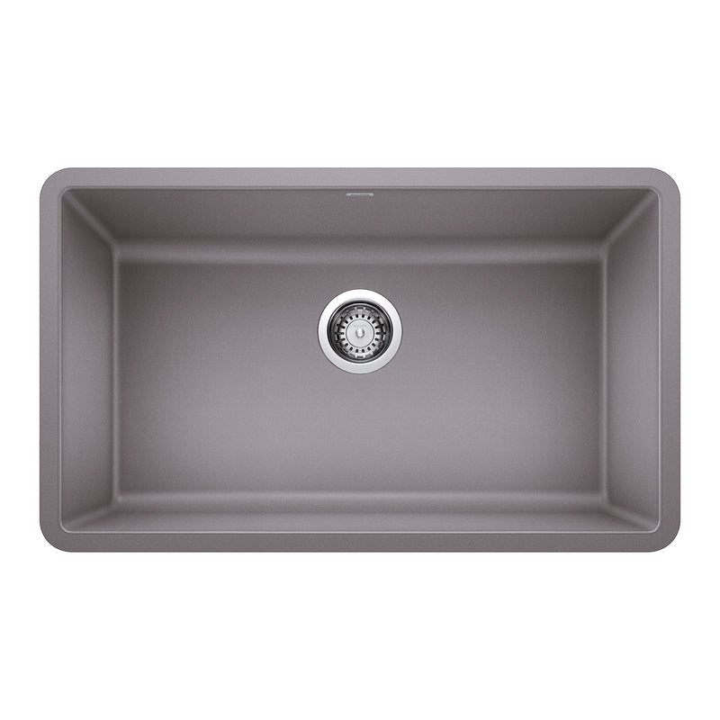 Blanco Precis SILGRANIT 30" Single Bowl Undermount Kitchen Sink Blanco